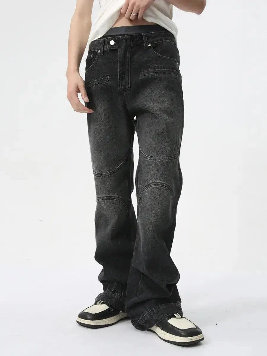 Japanese Brand Retro loose pocket micro flared jeans Size US 32 / EU 48 - 1 Thumbnail