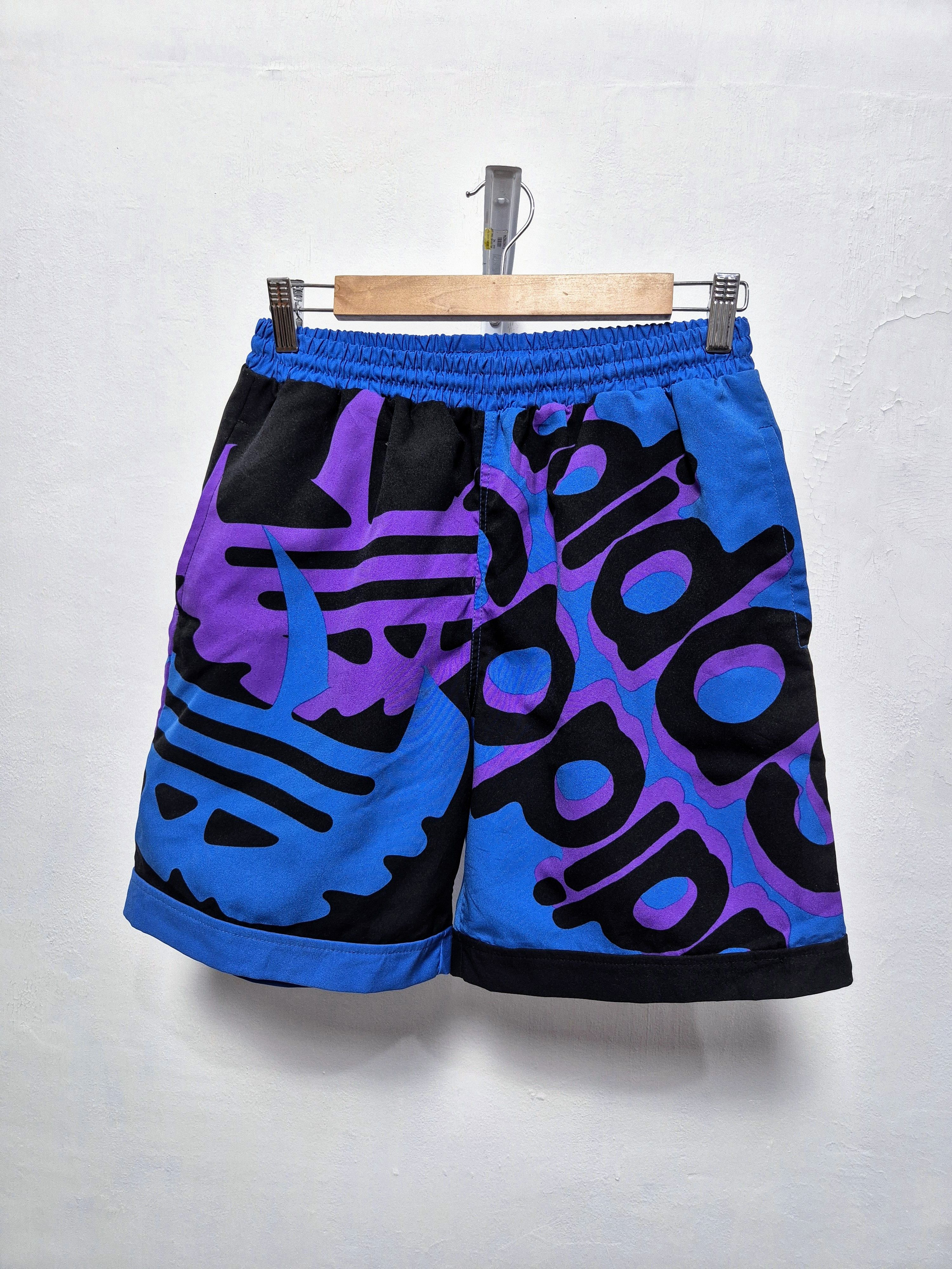 Adidas × Descente × Vintage Adidas Trefoil Fullprint Big Logo Shorts Size US 29 - 1 Thumbnail