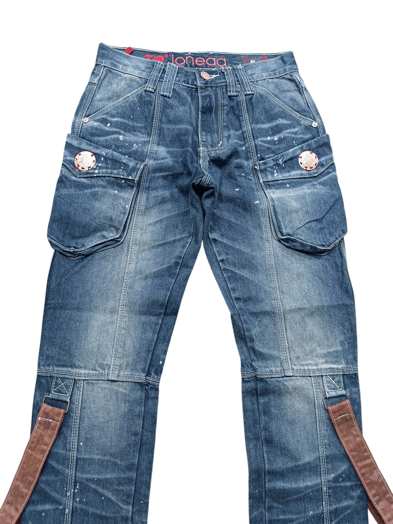Hysteric Glamour RARE Joneaa Multi Pocket Design Knee Strap Jeans Size US 30 / EU 46 - 13 Thumbnail