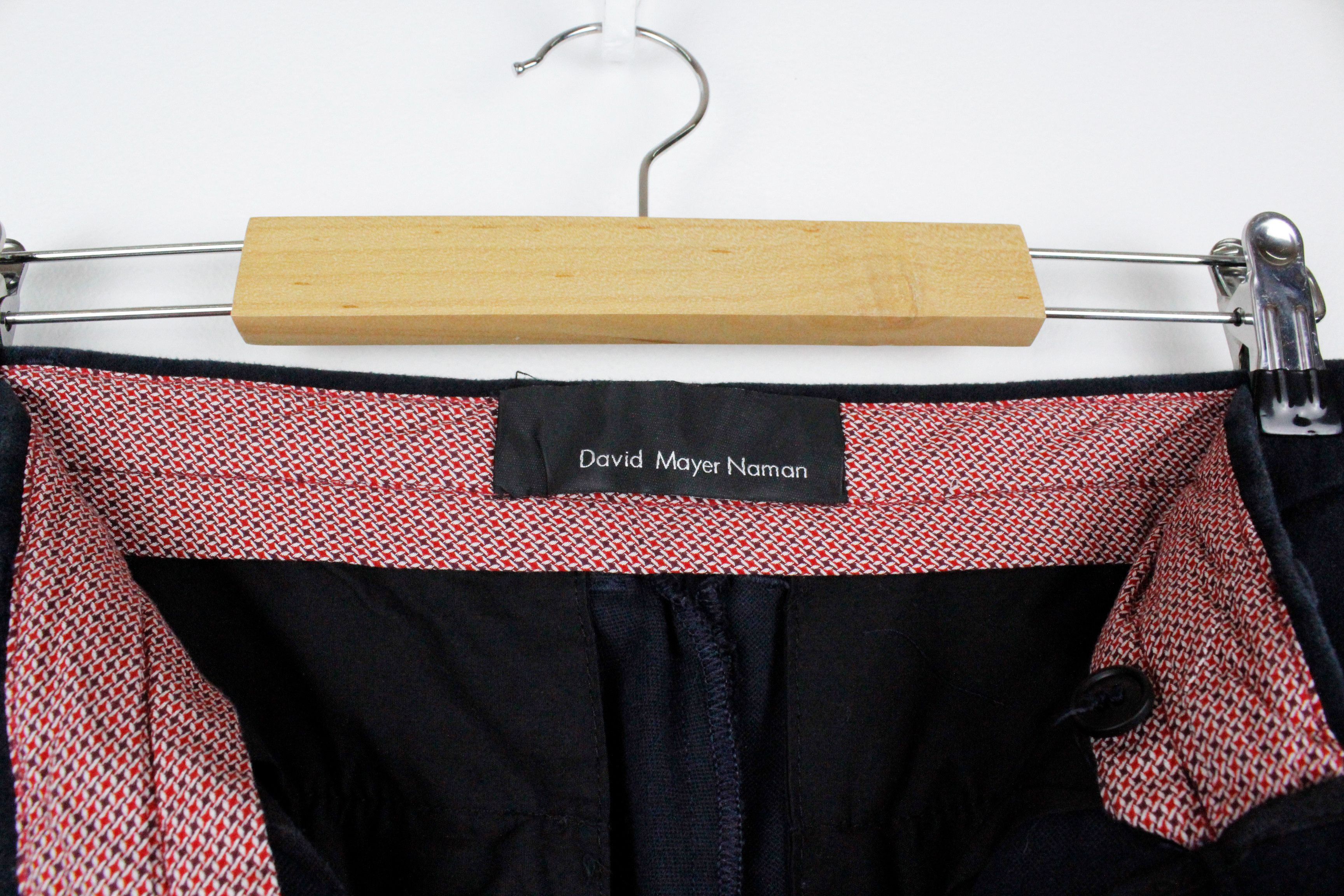 DAVID NAMAN × Velour David Mayer Naman Dark Navy Velour Trousers Pants Size US 30 / EU 46 - 5 Thumbnail
