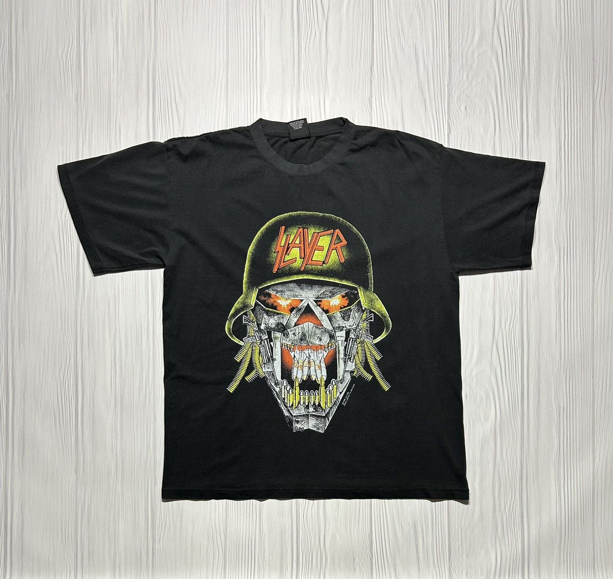 Band Tees Vintage 1991 Slayer Tour T-Shirt Metal Band Size US L / EU 52-54 / 3 - 1 Thumbnail