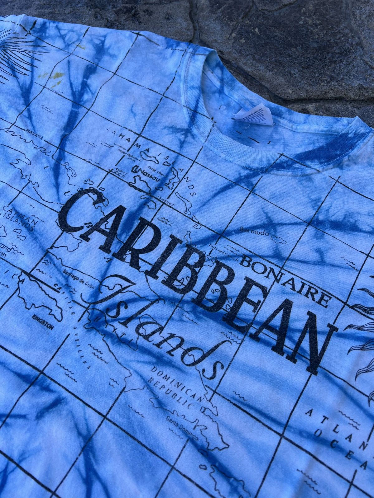 Hanes × Vintage Vintage AOP Caribbean Islands Tie Dye Shirt Size US XL / EU 56 / 4 - 7 Thumbnail