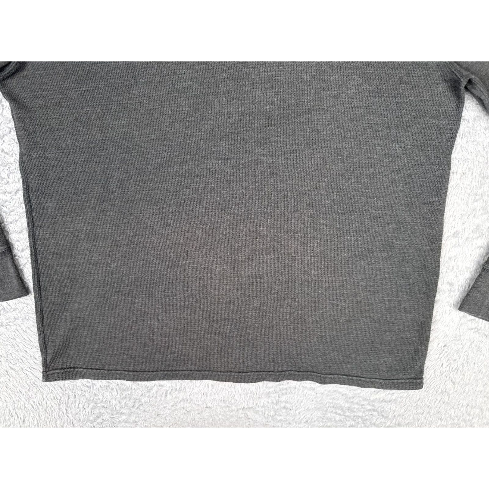 Polo Ralph Lauren Polo Ralph Lauren Shirt Men XL Gray Cotton Thermal Knit Crew Neck Logo T-Shirt - Regular Fit, Long Sleeve, Solid, Polo T-shirt Size US XL / EU 56 / 4 - 5 Thumbnail