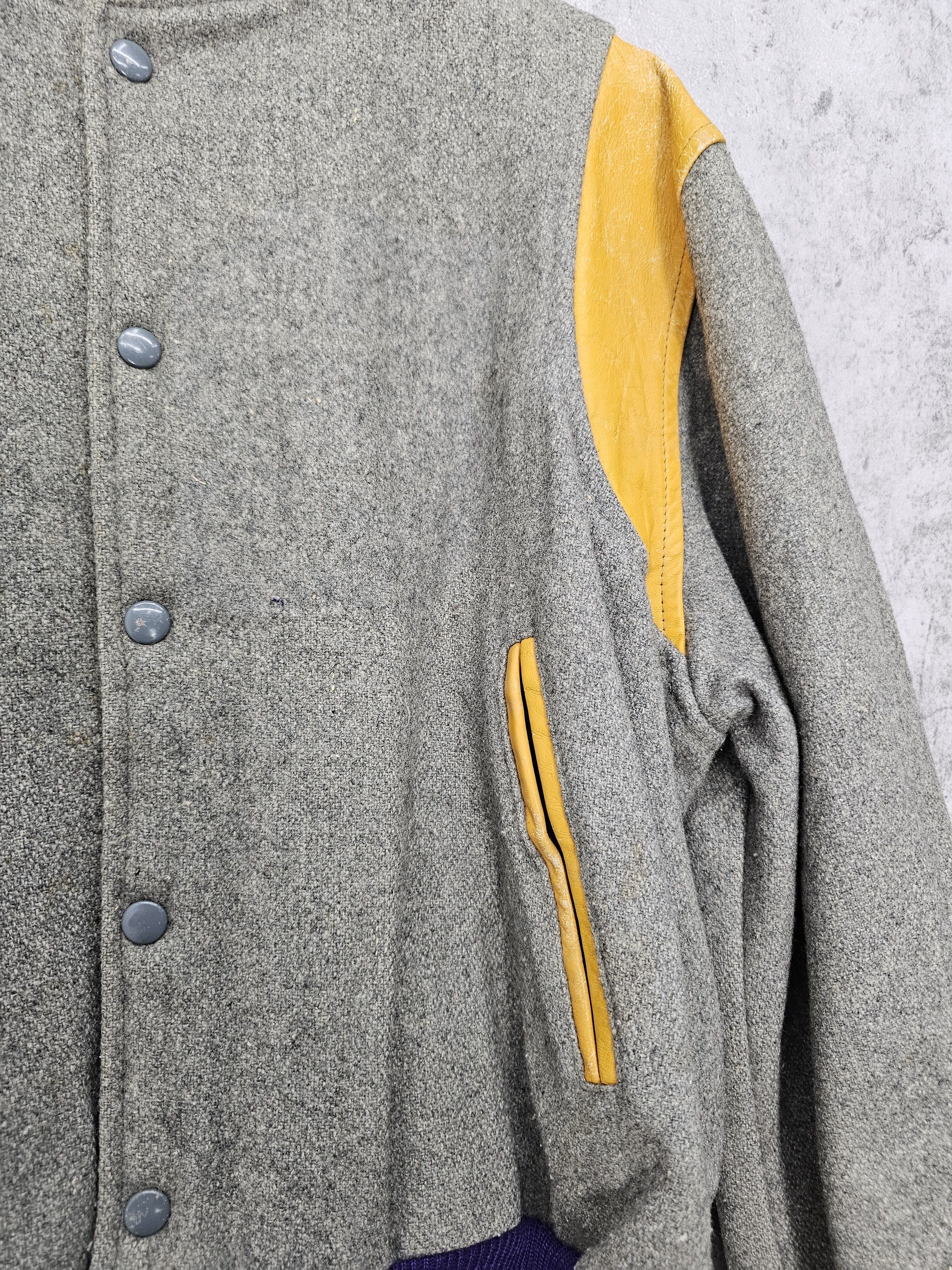 Other Vintage 80's HATCHERS Wool Leather Varsity Jacket J0097 Size US XL / EU 56 / 4 - 3 Thumbnail
