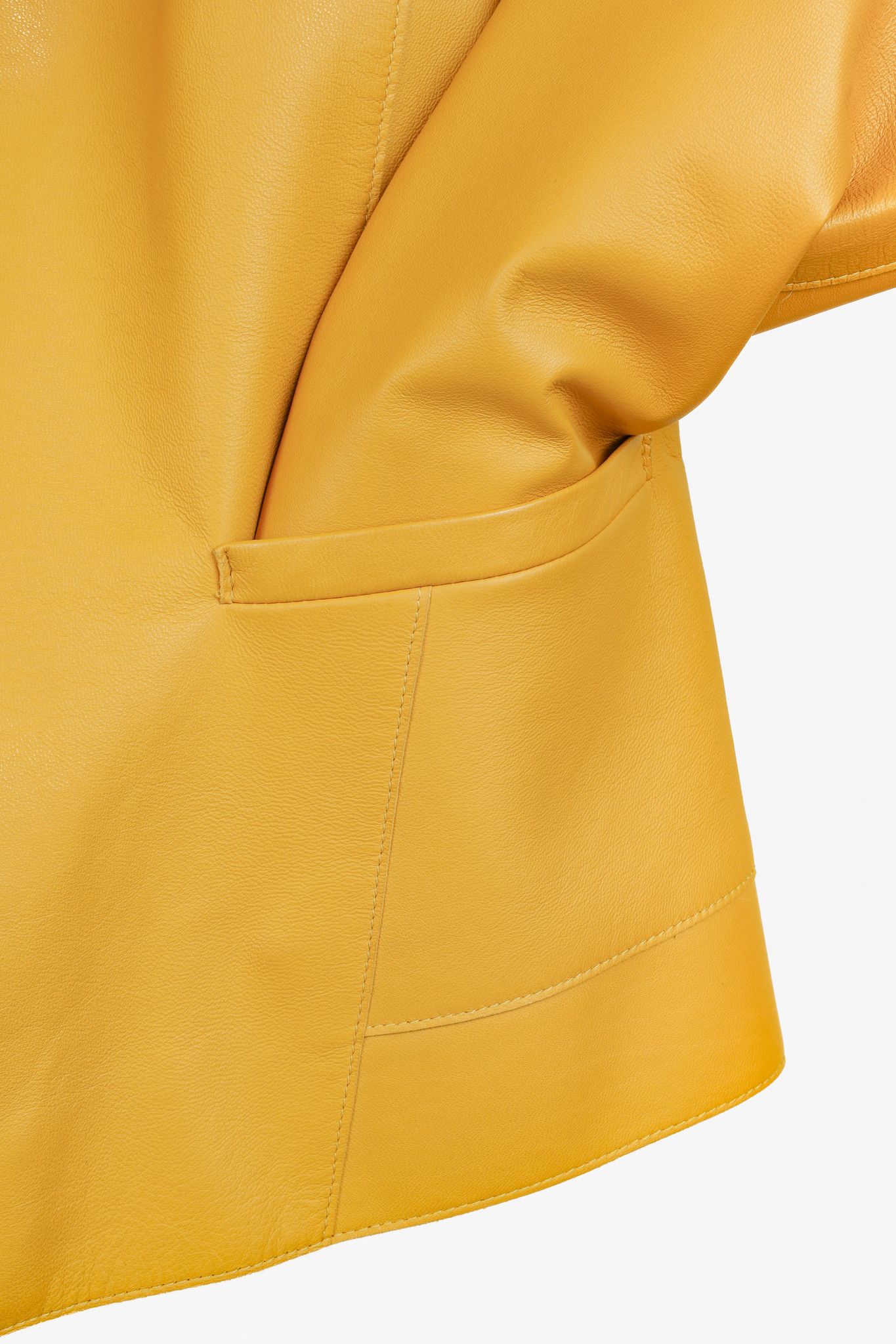 Akris Akris Yellow Lambskin Leather Blazer Jacket Size L / US 10 / IT 46 - 7 Thumbnail