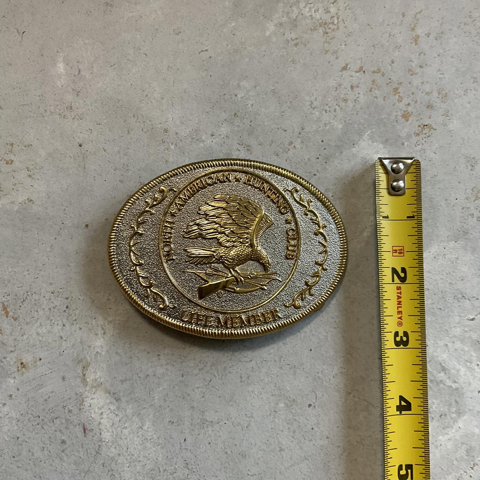 Vintage VTG North American Hunting Club lifetime member belt buckle Size ONE SIZE - 4 Thumbnail