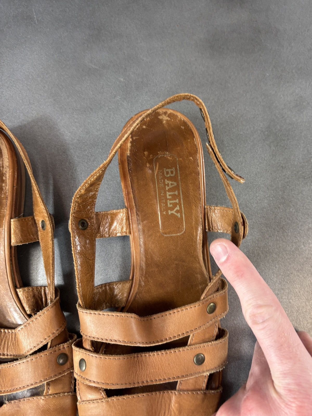 Bally 1985 Vintage Bally Sandals Made in Italy Leather 1980s Women Size US 8.5 / IT 38.5 - 9 Thumbnail