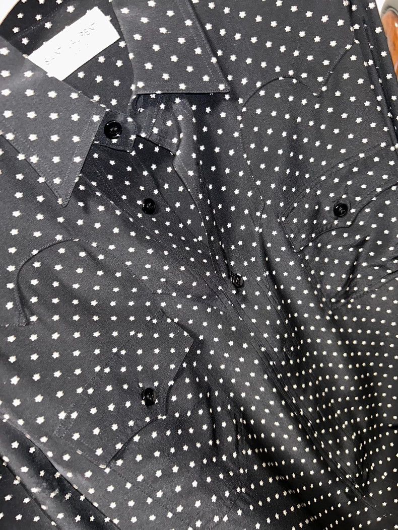 Yves Saint Laurent saint Laurent size 37 15SS Black and White Star Shirt 2503- Size US M / EU 48-50 / 2 - 3 Thumbnail