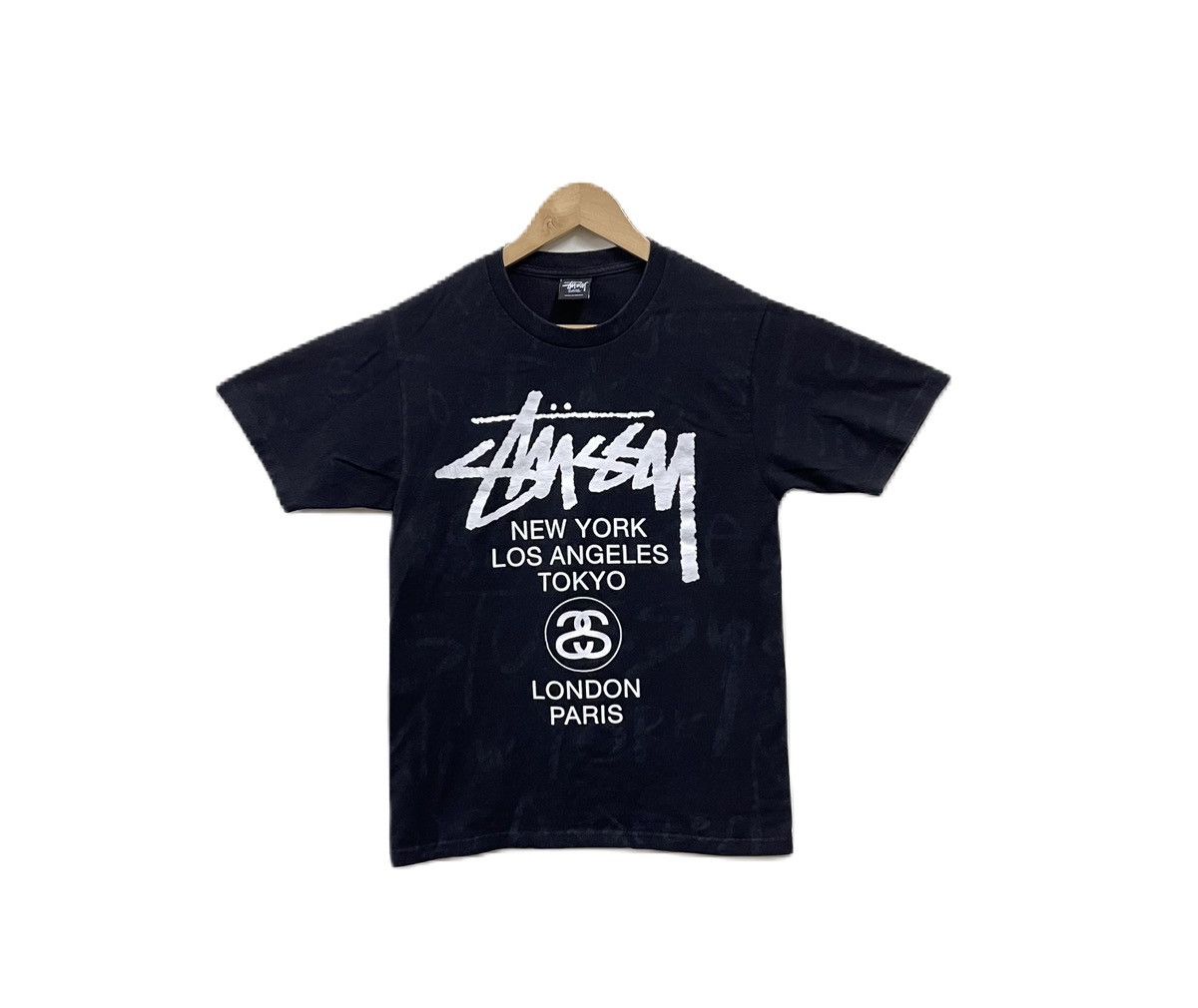 Stussy Vintage Stussy Worldwide Double Side Print Tshirt Size US S / EU 44-46 / 1 - 1 Thumbnail