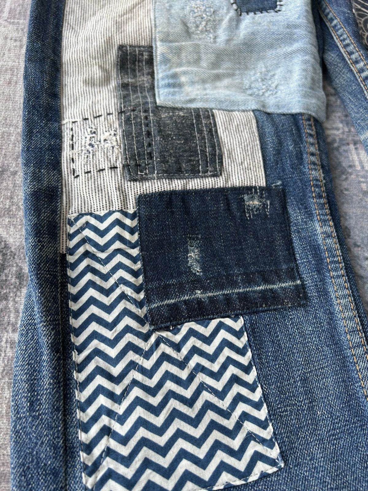 Junya Watanabe AD2011 Junya Watanabe Patchwork Denim Size US 31 - 8 Thumbnail