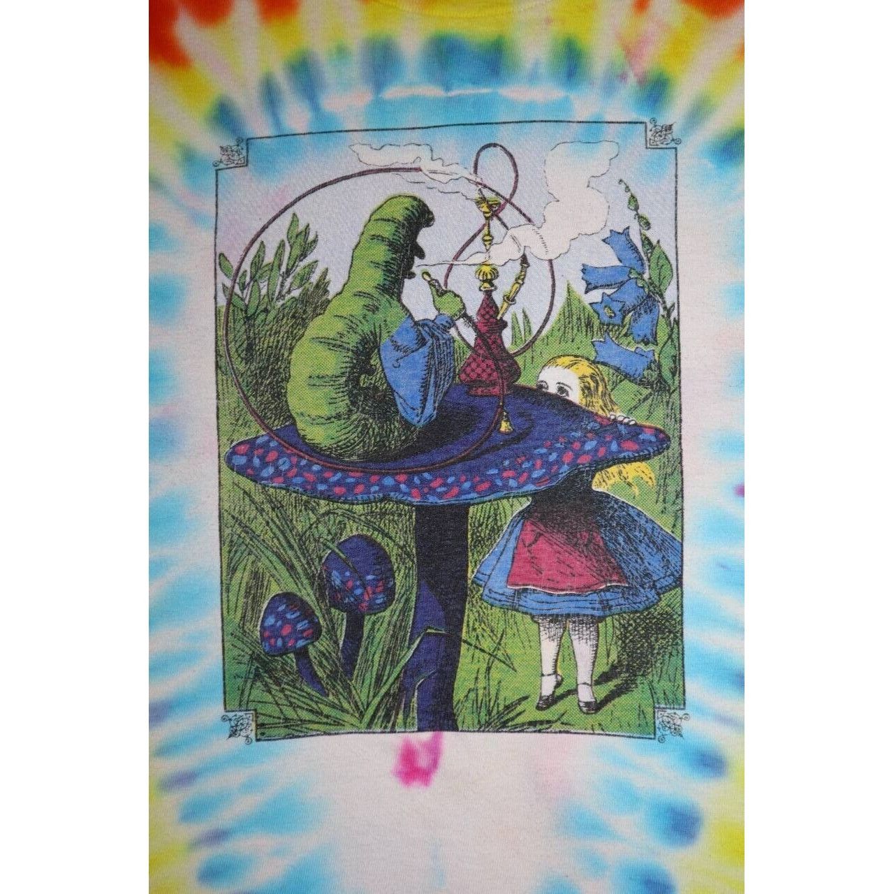 Vintage Vintage 80s Alice In Wonderland Tie dye T-shirt Sz Large Size US L / EU 52-54 / 3 - 5 Thumbnail