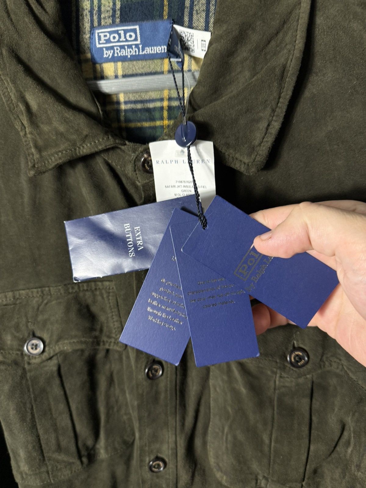 Polo Ralph Lauren Ralph Lauren Suede Utility Jacket Green Goat Leather Field L Size US L / EU 52-54 / 3 - 13 Thumbnail