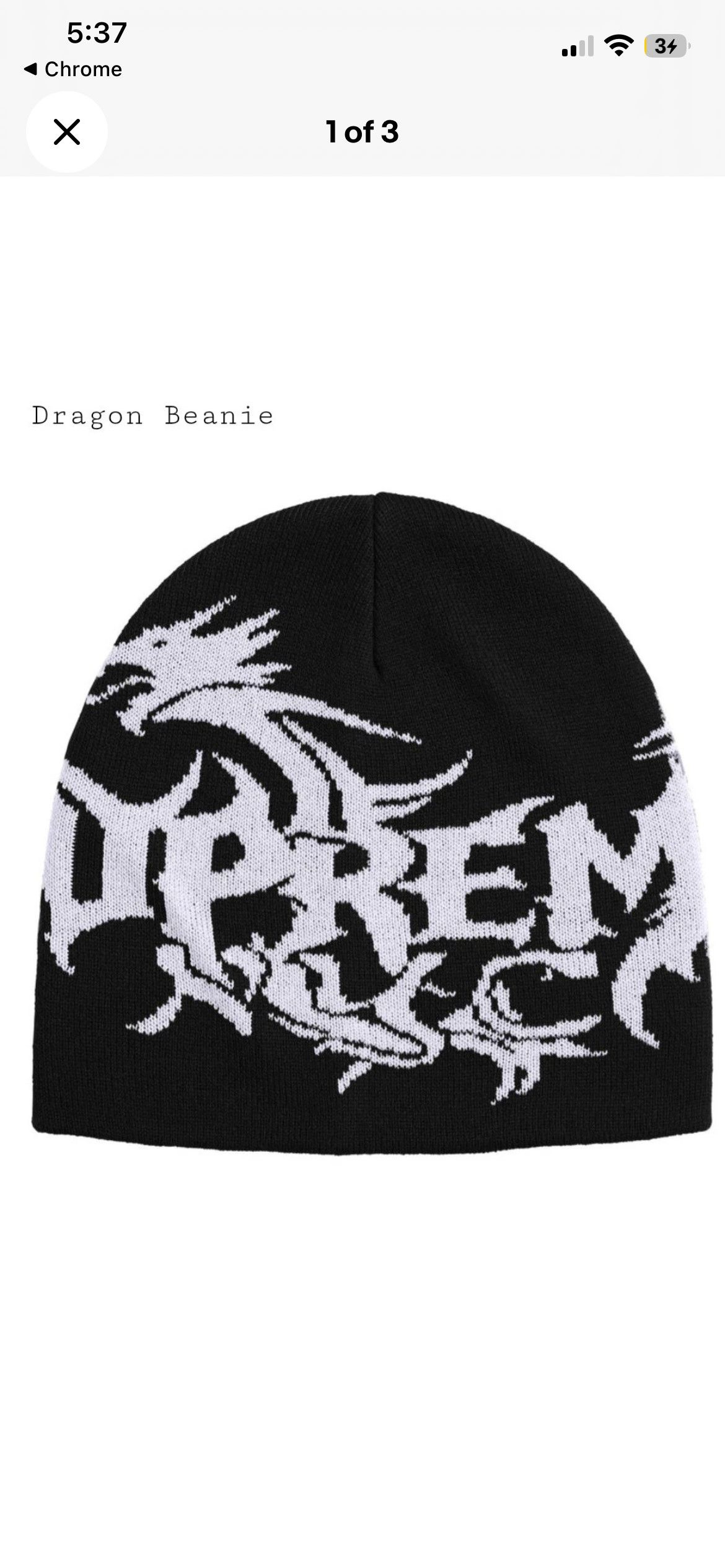 Supreme Supreme Art Dealer Tag Beanie Black | Grailed