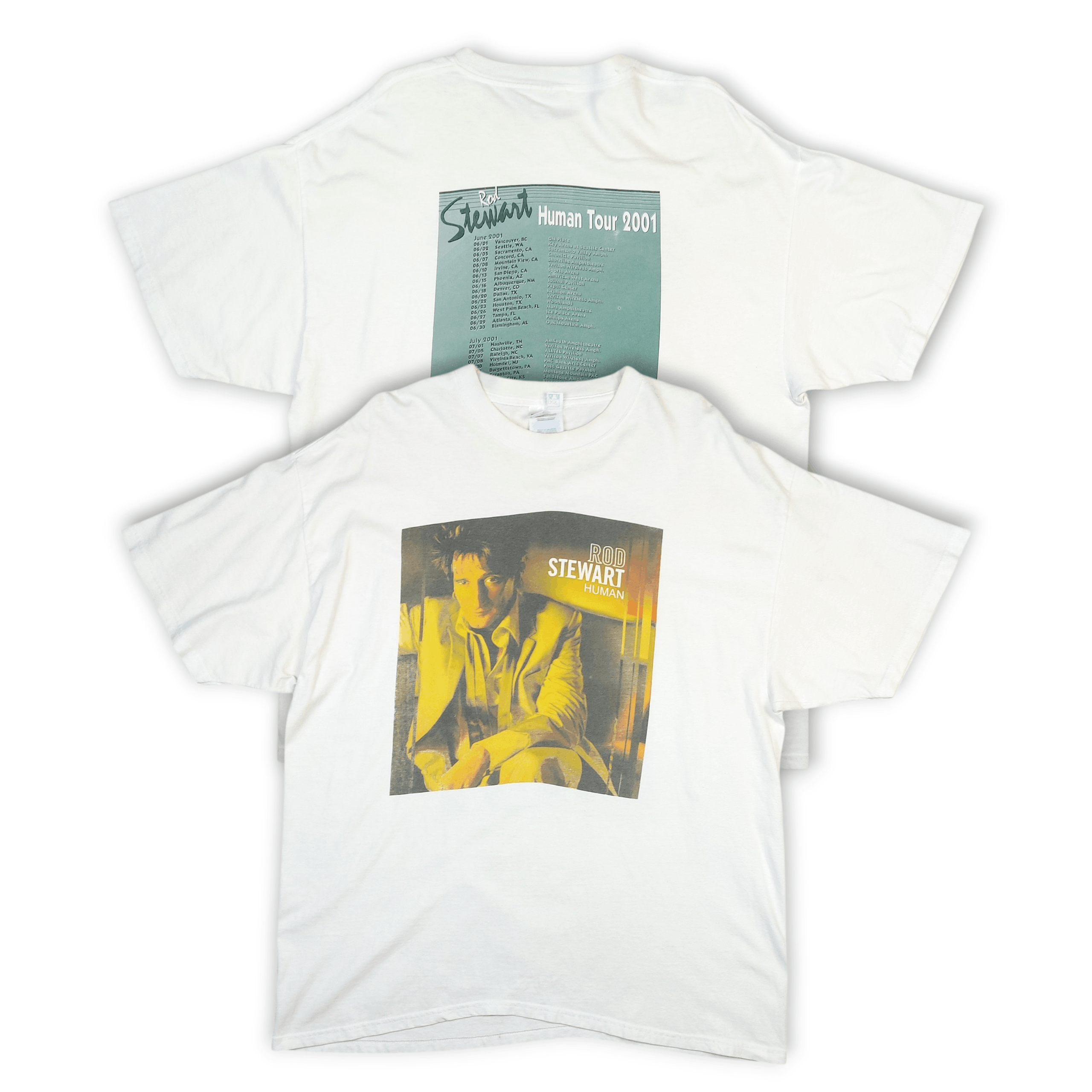 Band Tees Vintage 2001 Rod Stewart Human Tour Double-Sided TEE Size US XL / EU 56 / 4 - 1 Thumbnail