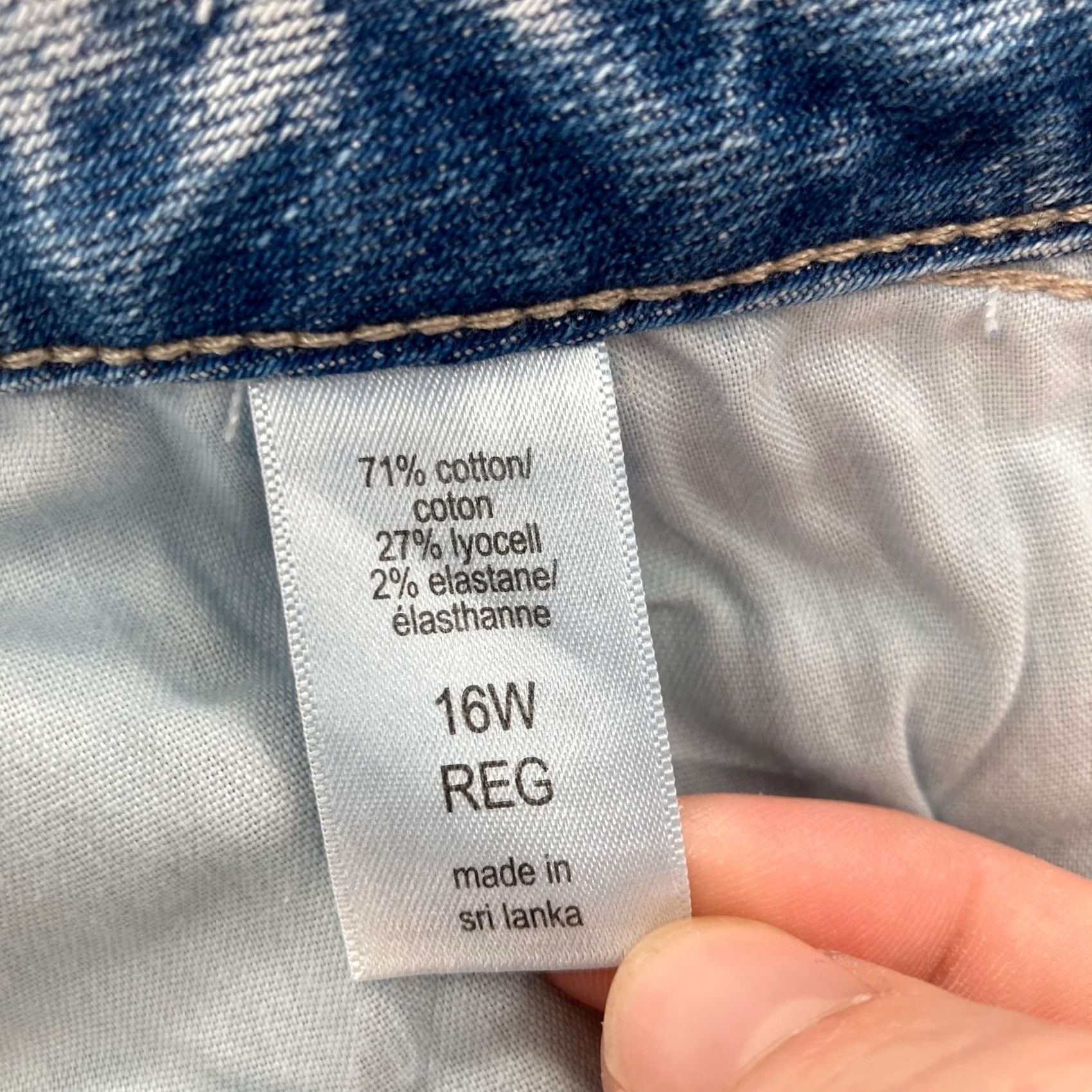 Vintage Maurices M Jeans Women's Plus 16W Kick Boot Ankle Blue Stretch Denim Belted NWT Jeans Size 38" / US 16 / IT 52 - 6 Thumbnail