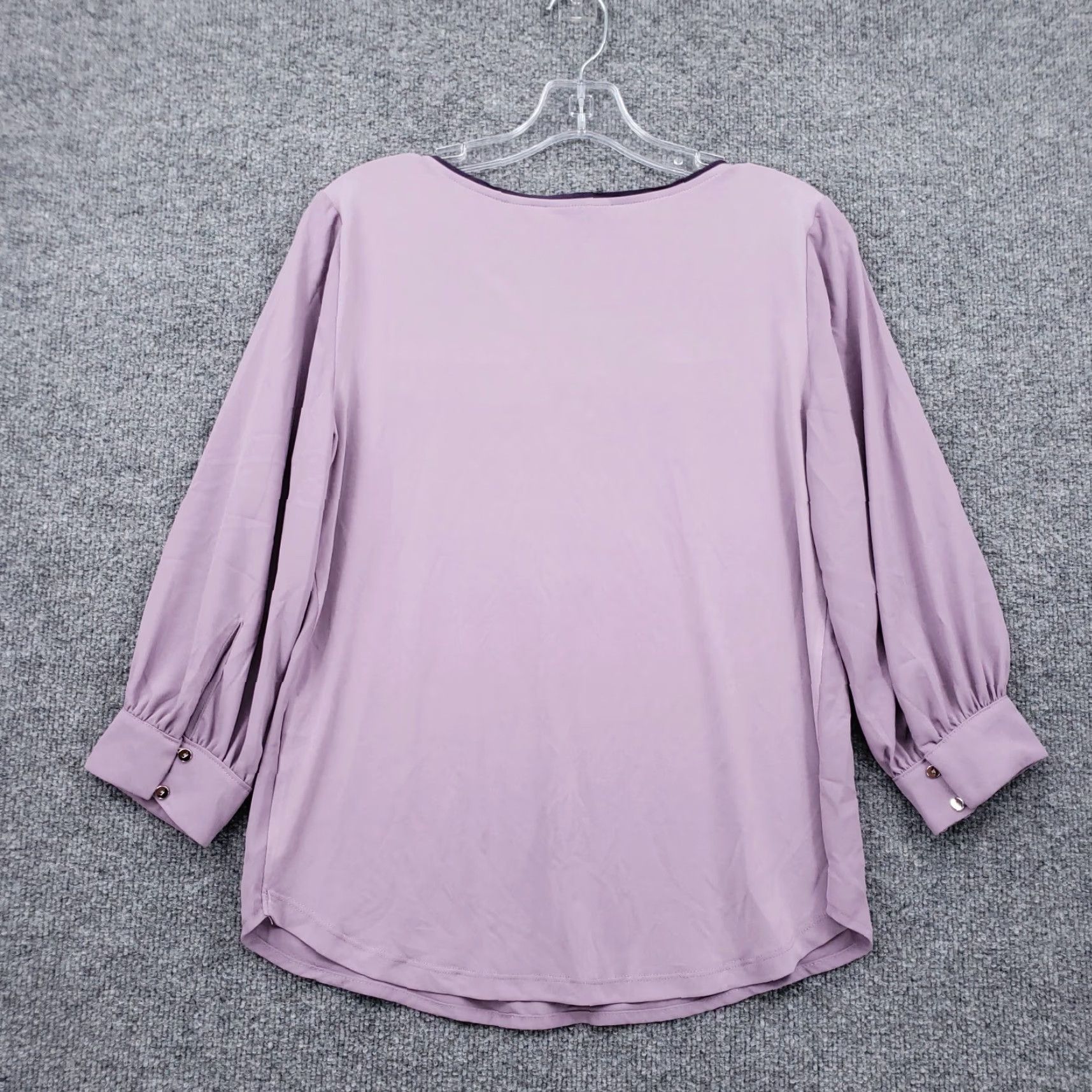 Vintage New York & Company Blouse Womens XS Purple 7th Avenue Design Studio 3/4 Sleeves Size XS / US 0-2 / IT 36-38 - 2 Thumbnail