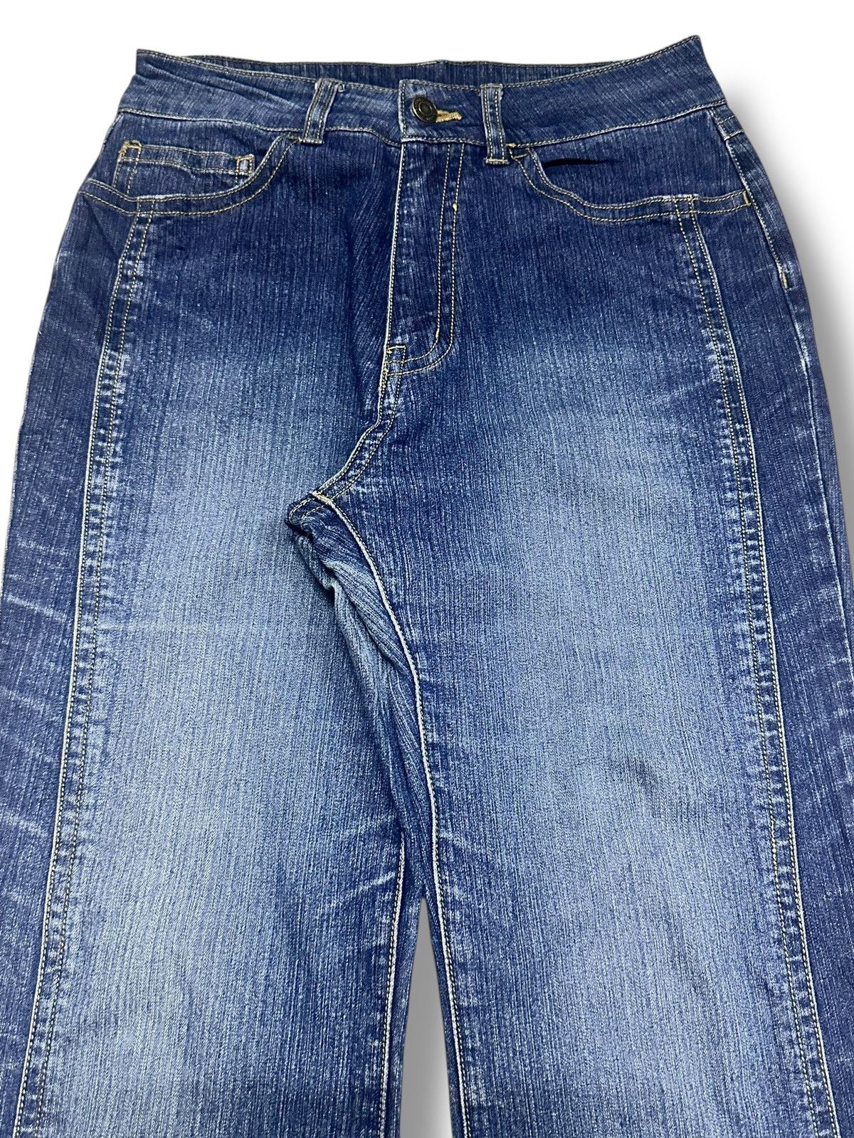 Japanese Brand Bootcut Style With Faded Wash and Thunder Striked Size US 28 / EU 44 - 4 Thumbnail
