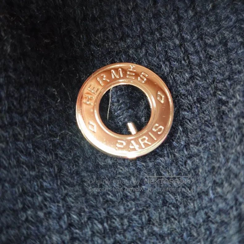 Hermes Hermes Dark blue metal ring cashmere sweater Size XS / US 0-2 / IT 36-38 - 7 Thumbnail