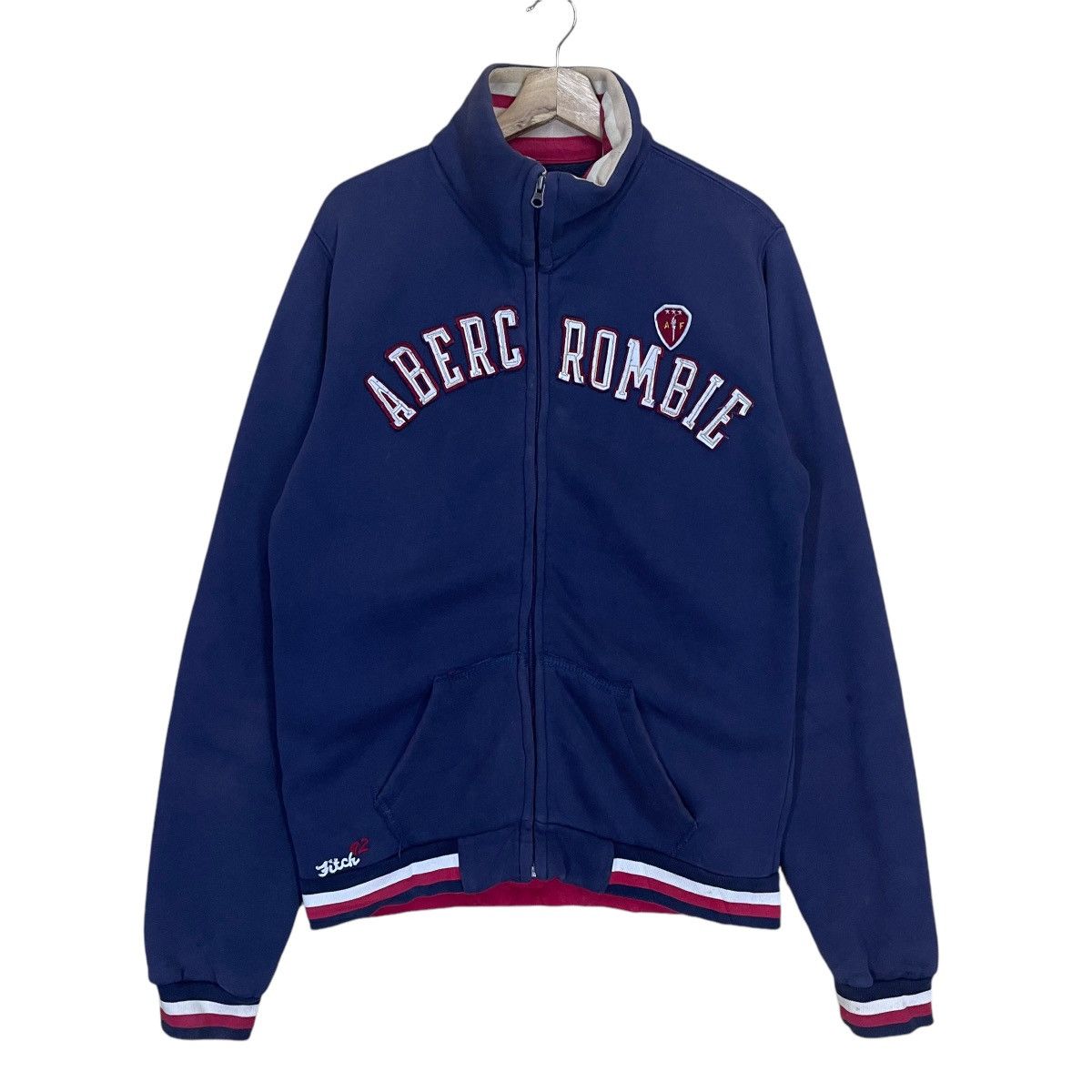 Abercrombie & Fitch Abercrombie Big Logo Embroidred Fullzip Sweater Size M Size US L / EU 52-54 / 3 - 1 Thumbnail