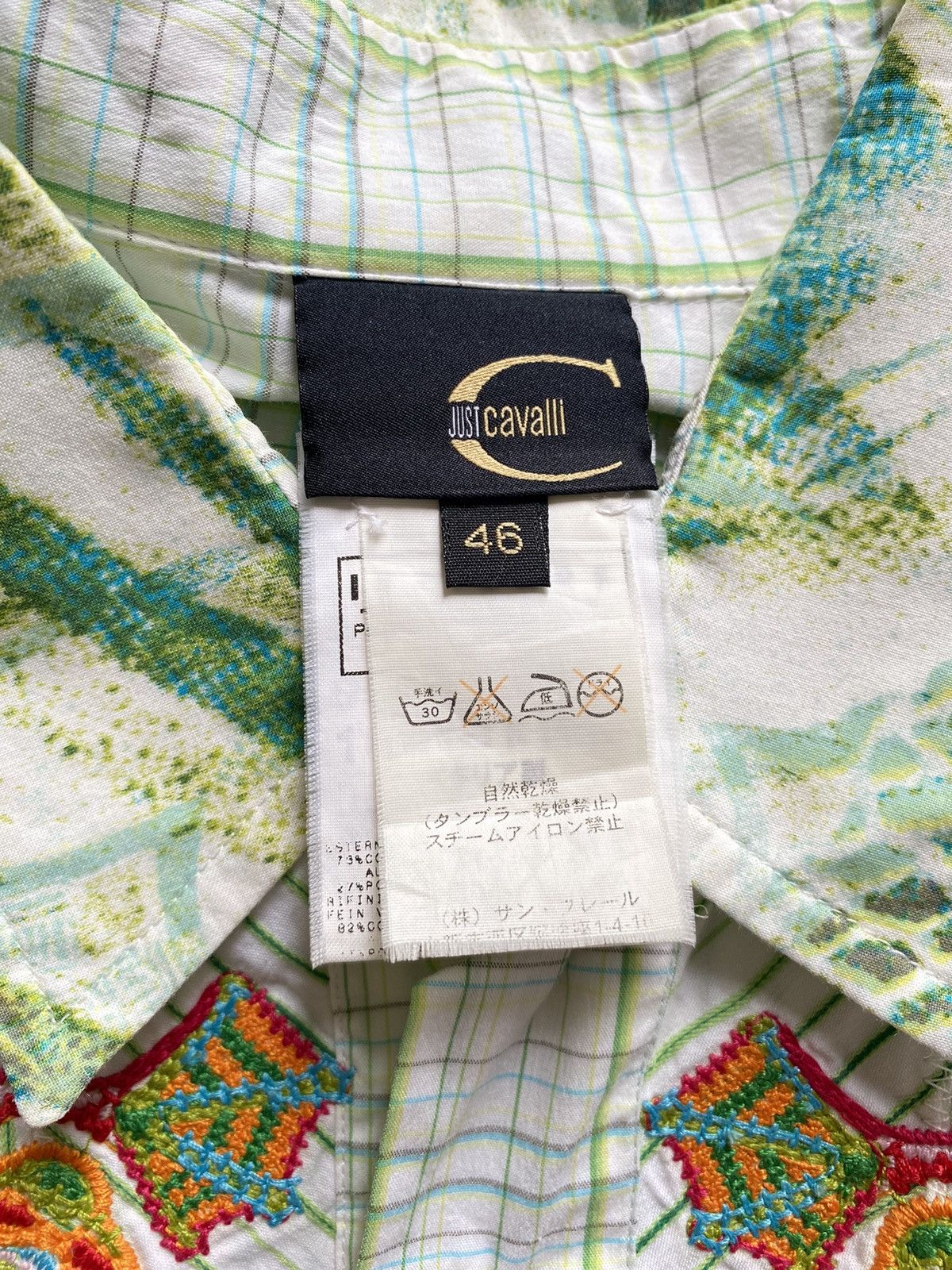 Just Cavalli JUST Cavalli Emerald Stripes Long-Sleeve Shirt Size L / US 10 / IT 46 - 3 Thumbnail