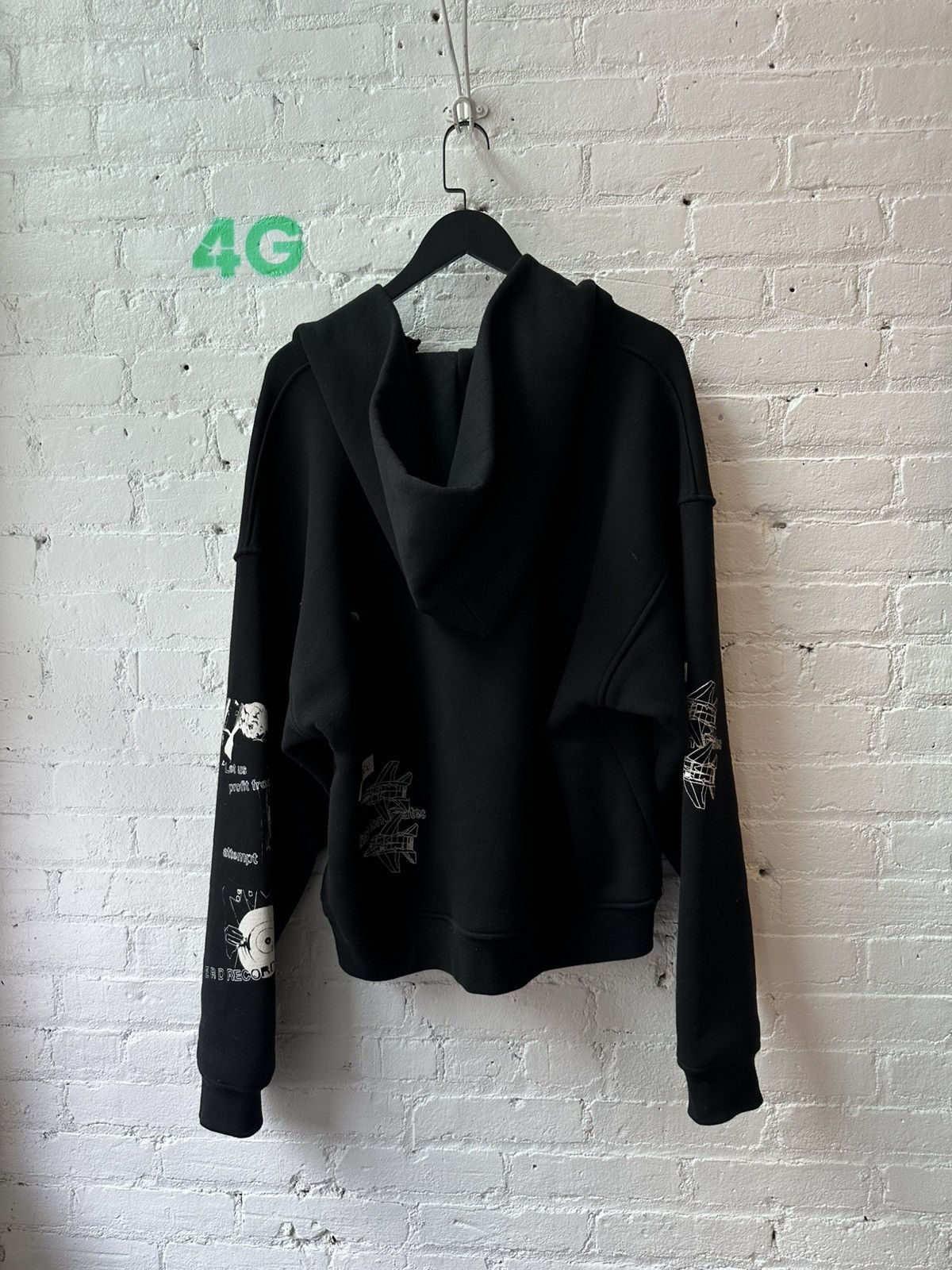 ERD PRINTED PARIS HOODIE SZ L