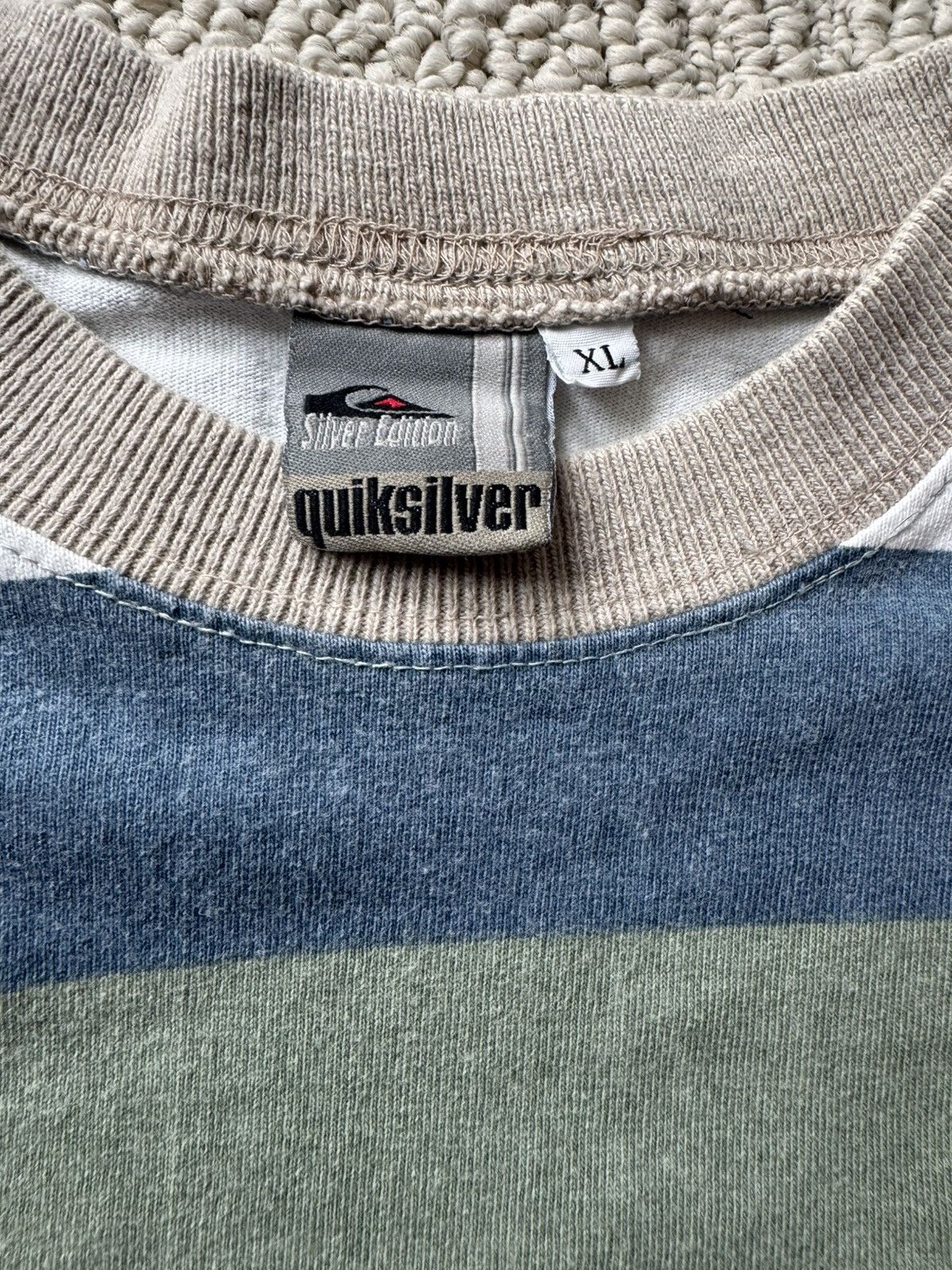 Quiksilver Vintage Quilsilver Striped Pocket Tee Size US XL / EU 56 / 4 - 1 Thumbnail