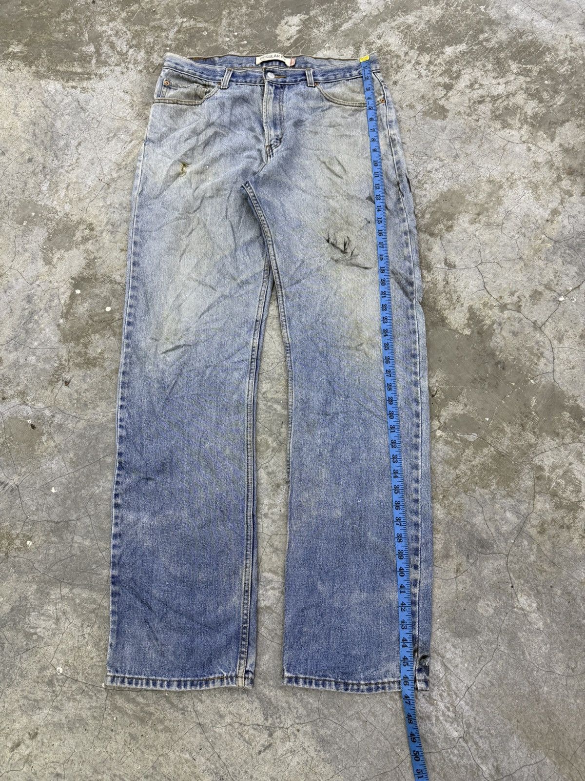 Levi's × Levi's Vintage Clothing × Vintage Levis 505 Y2K Distressed Light Blue Washed Denim Pants W36 Size US 36 / EU 52 - 7 Thumbnail