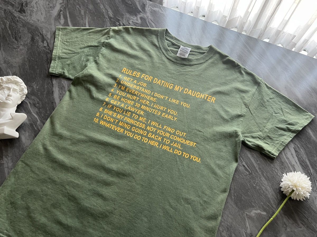 Other × Vintage FONT : Word Rules For Dating My Daughter Size US M / EU 48-50 / 2 - 1 Thumbnail