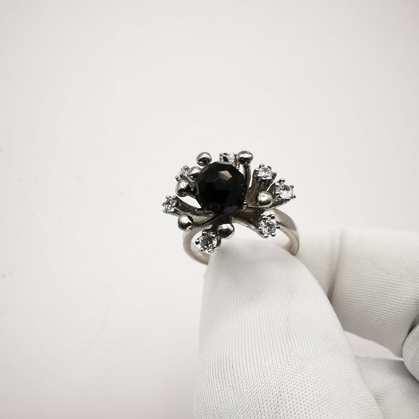 Sterling Silver Vintage Women's Ring,925 Sterling Silver Zirconia size 8 Size ONE SIZE - 4 Thumbnail