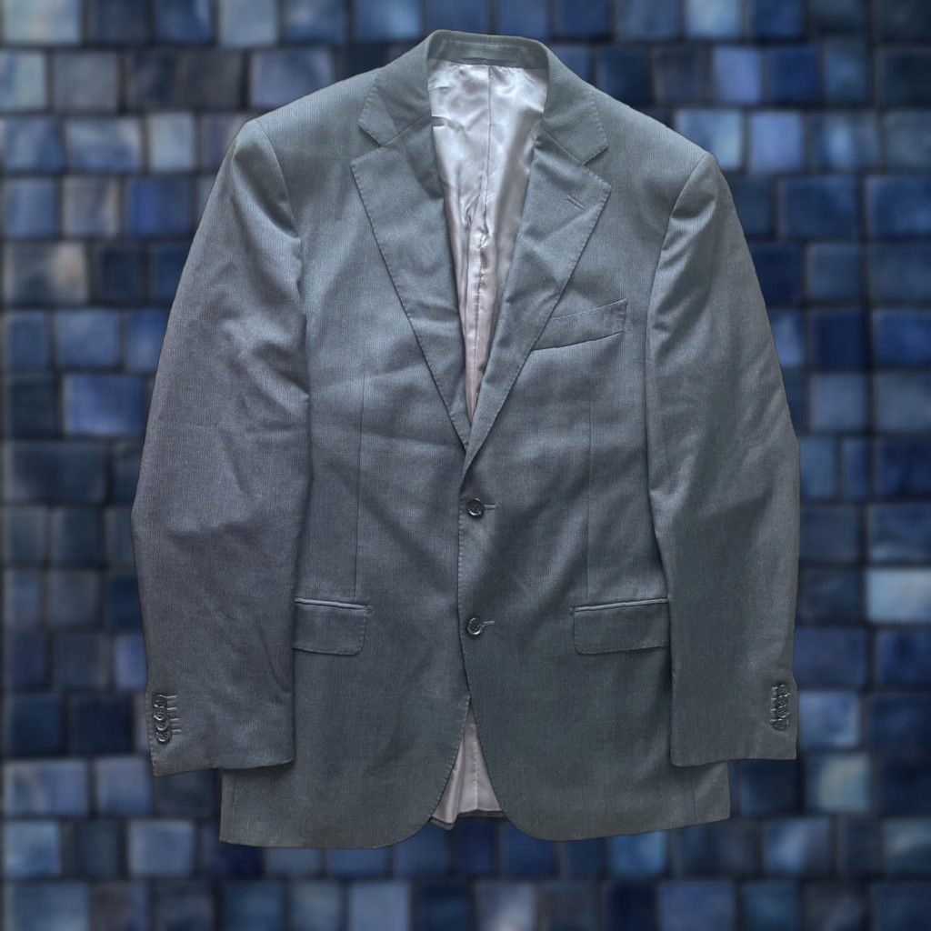 Suitsupply Suitsupply Gray Pinstripe Suit Coat 42L Slim Italian Wool Double-Vented 2-Button Notch Lapel Men Sport Jacket Mens Size 42R - 1 Thumbnail