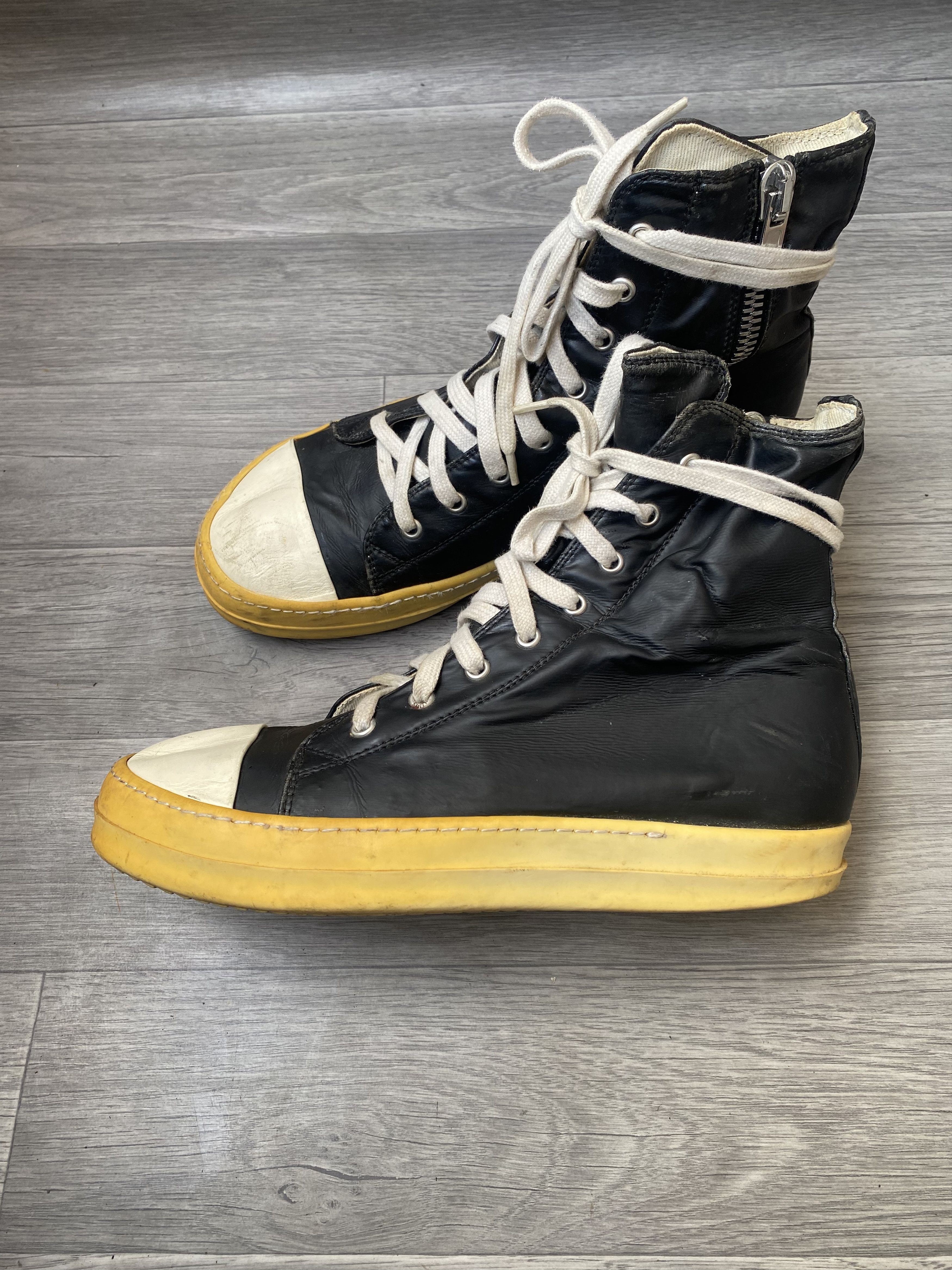 Rick Owens Drkshdw Rick owens drkshdw ramones black hi-top sneakers Size US 7.5 / EU 40-41 - 6 Thumbnail