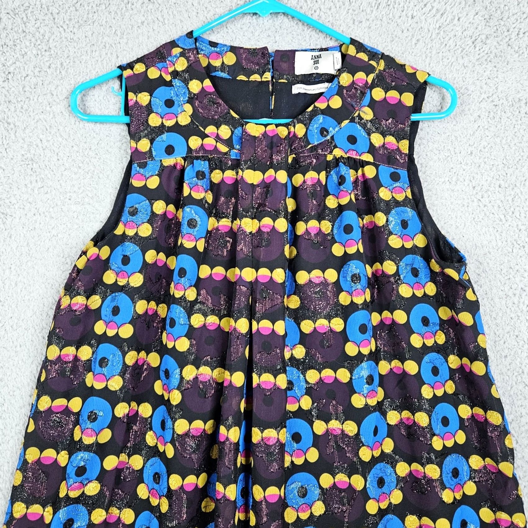 Anna Sui ANNA SUI For Target Metallic Shift Mini Dress Size M Women's Dress Mini Shift Multicolor metallic Anna Sui for Target All Season Mens? (No) Size M / US 6-8 / IT 42-44 - 3 Thumbnail