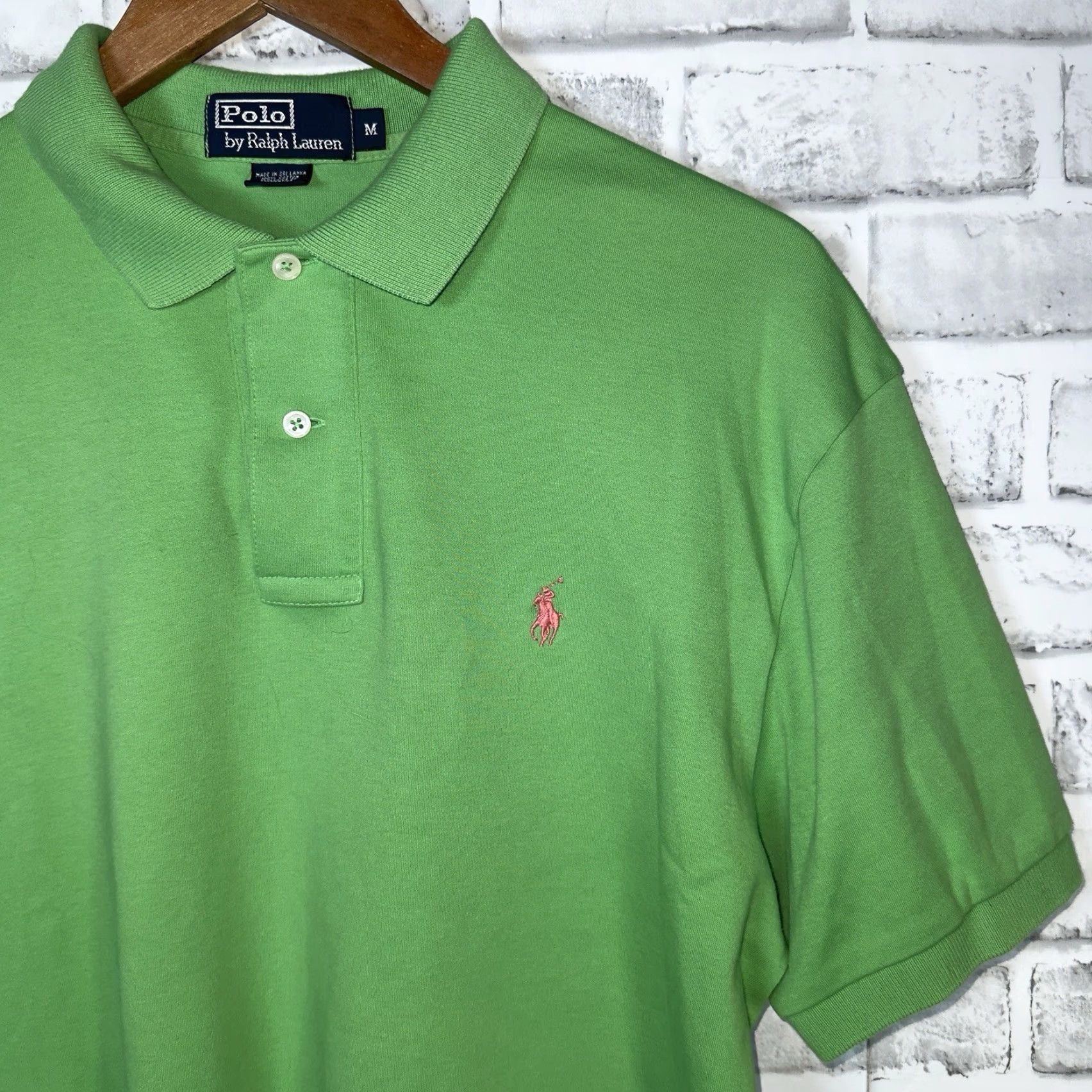 Ralph Lauren Polo Ralph Lauren 100% Cotton Green Polo Shirt Mens Medium Size US M / EU 48-50 / 2 - 2 Thumbnail