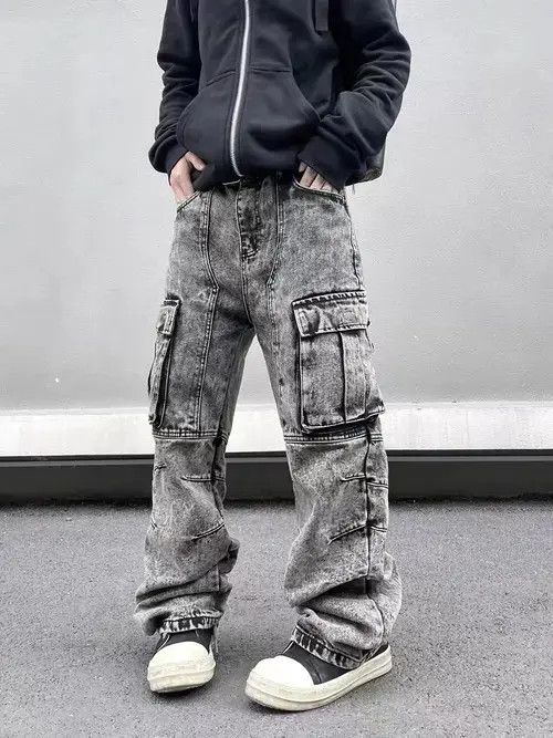 Japanese Brand × Jean Street washed gray grunge bootcut jeans Size US 32 / EU 48 - 2 Thumbnail