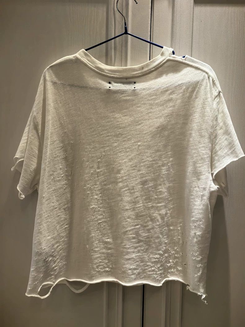 Amiri Amiri Ripped Pure White T-Shirt Size US XS / EU 42 / 0 - 2 Thumbnail