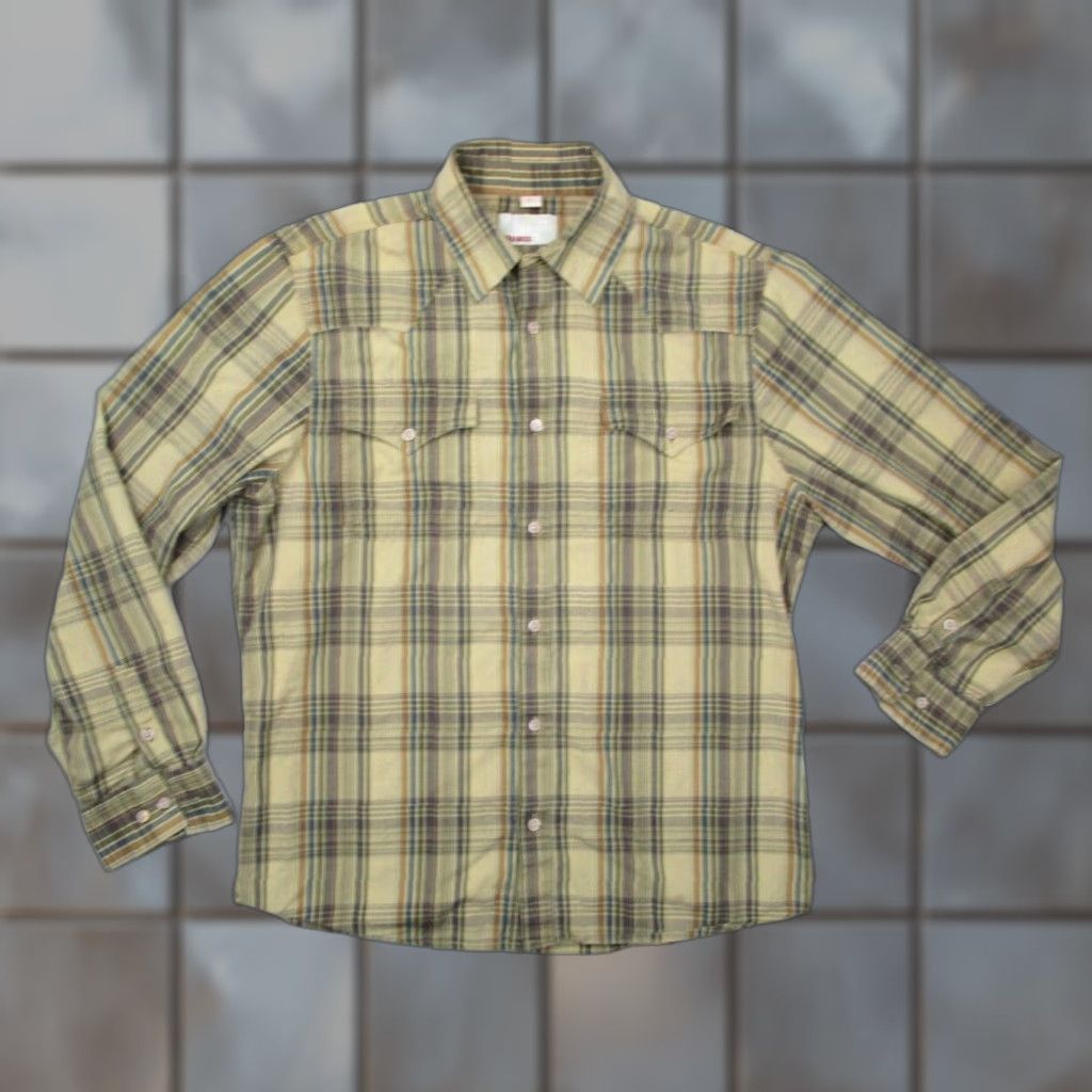 Gramicci GRAMICCI Shirt Mens Large Beige Plaid Button-Up Outdoor Casual Work Size US L / EU 52-54 / 3 - 1 Thumbnail