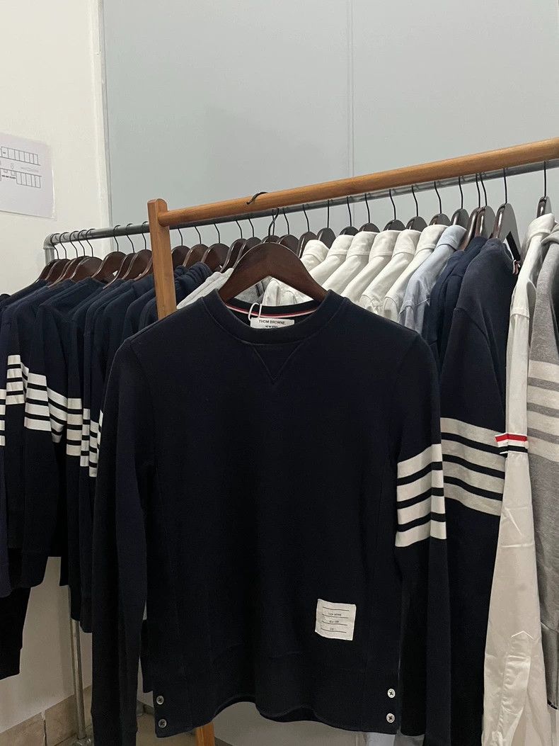 Thom Browne thom browneClassic four-striped blue sweatshirt 2503-Nextar Size US S / EU 44-46 / 1 - 1 Thumbnail