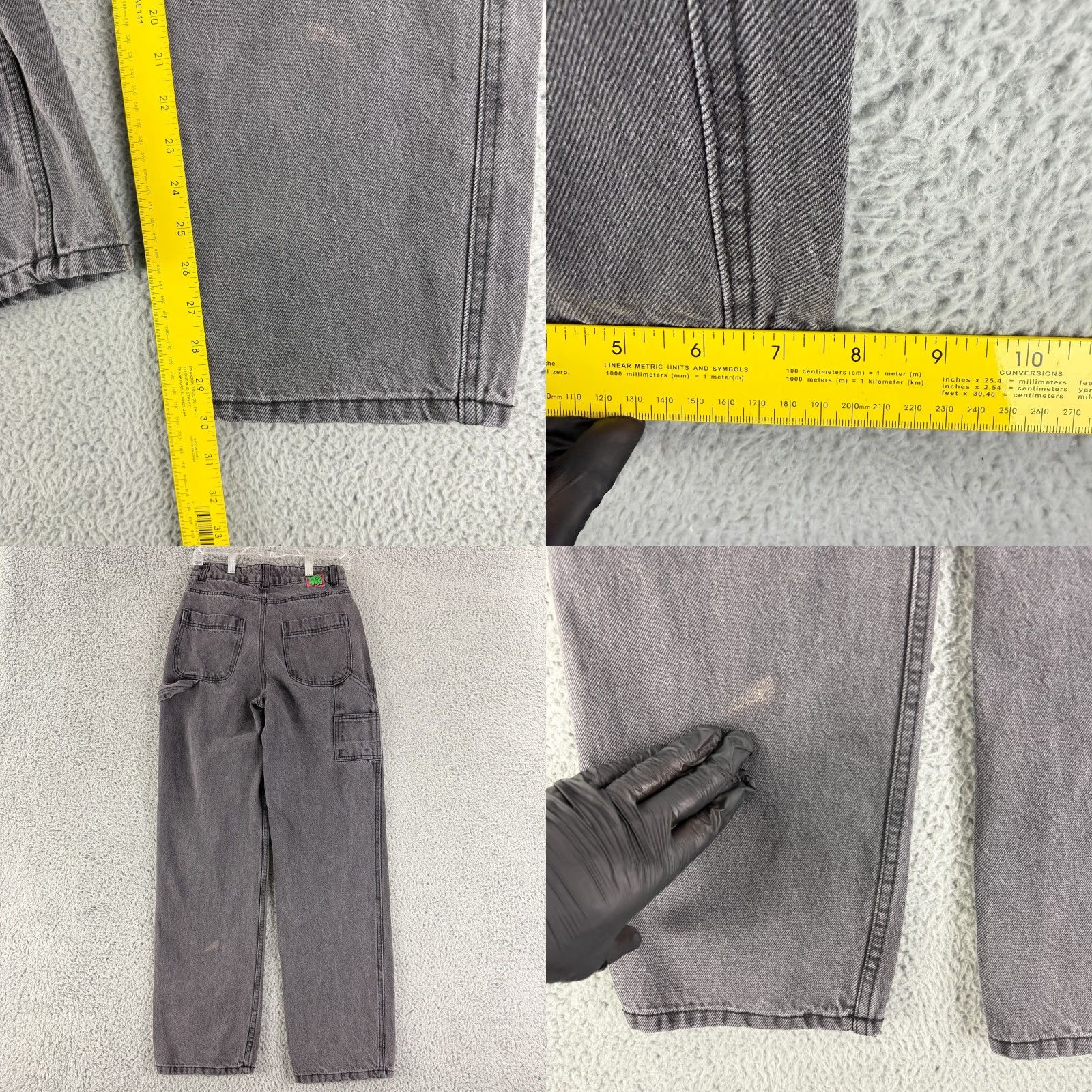 Empyre Empyre Tori Jeans Womens Size 2 Black Denim Baggy High-Rise Straight Leg Jeans Size 26" / US 2 / IT 38 - 8 Thumbnail