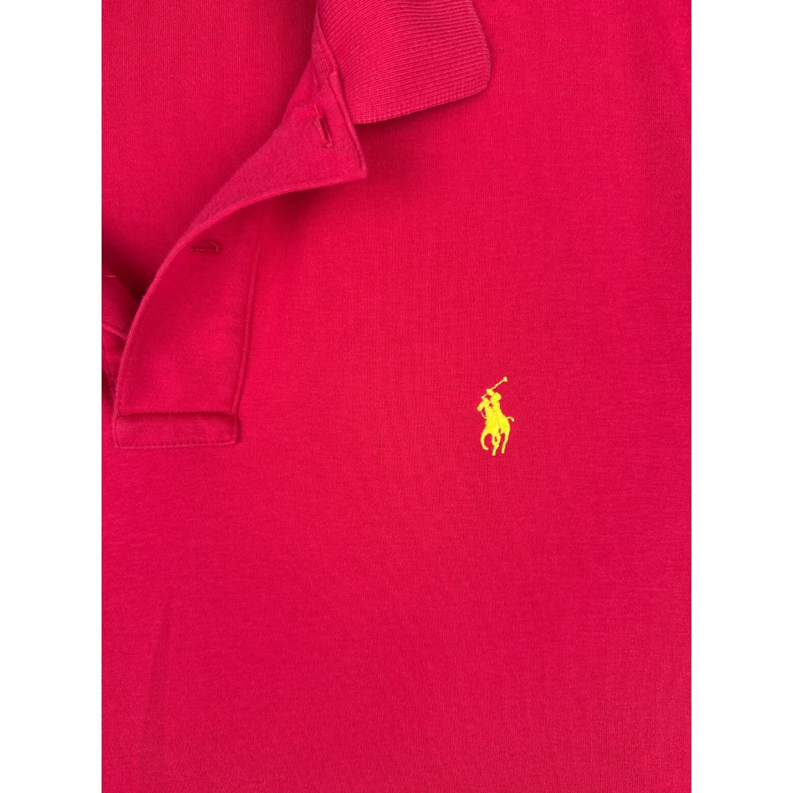 Ralph Lauren VINTAGE Ralph Lauren Polo Shirt Mens L Pink 100% Cotton Jersey Short Sleeve Regular Fit Logo Embroidered Collared Button Size US L / EU 52-54 / 3 - 6 Thumbnail