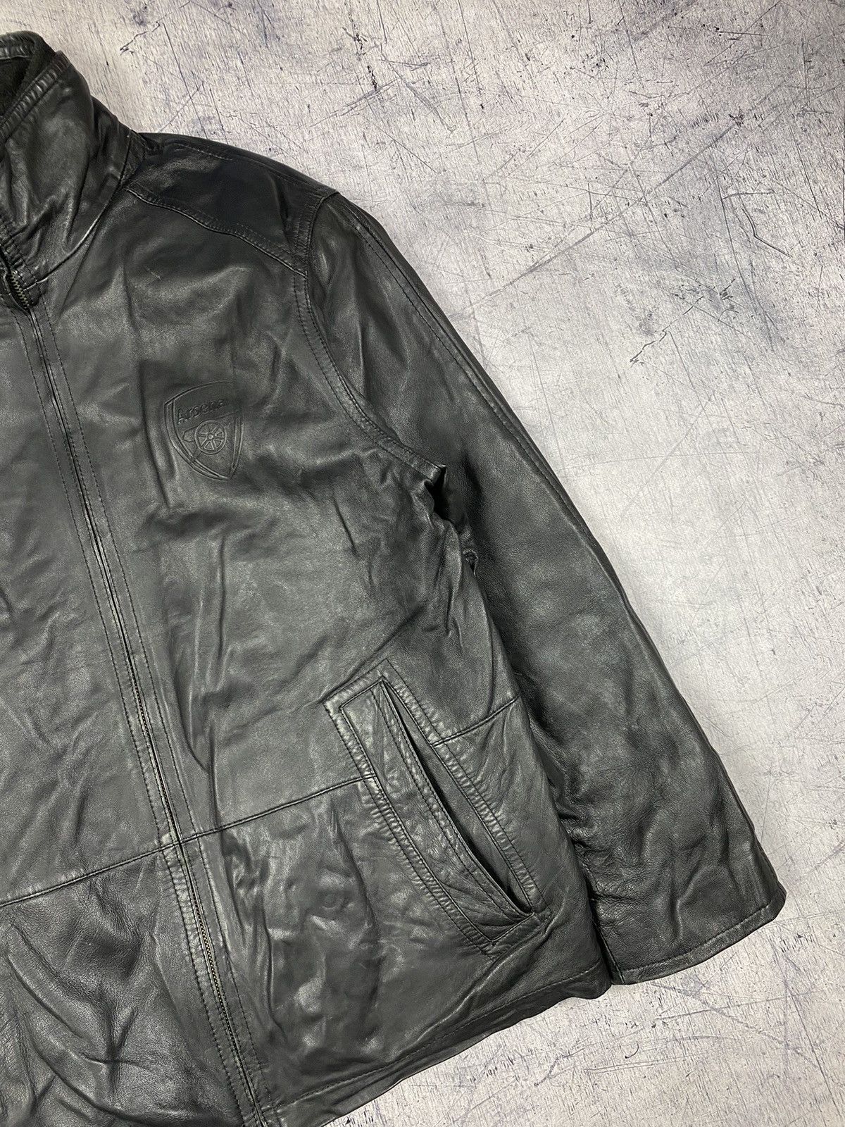 Vintage Vintage Rare Arsenal FC Leather Jacket London Football Club Size US S / EU 44-46 / 1 - 4 Thumbnail