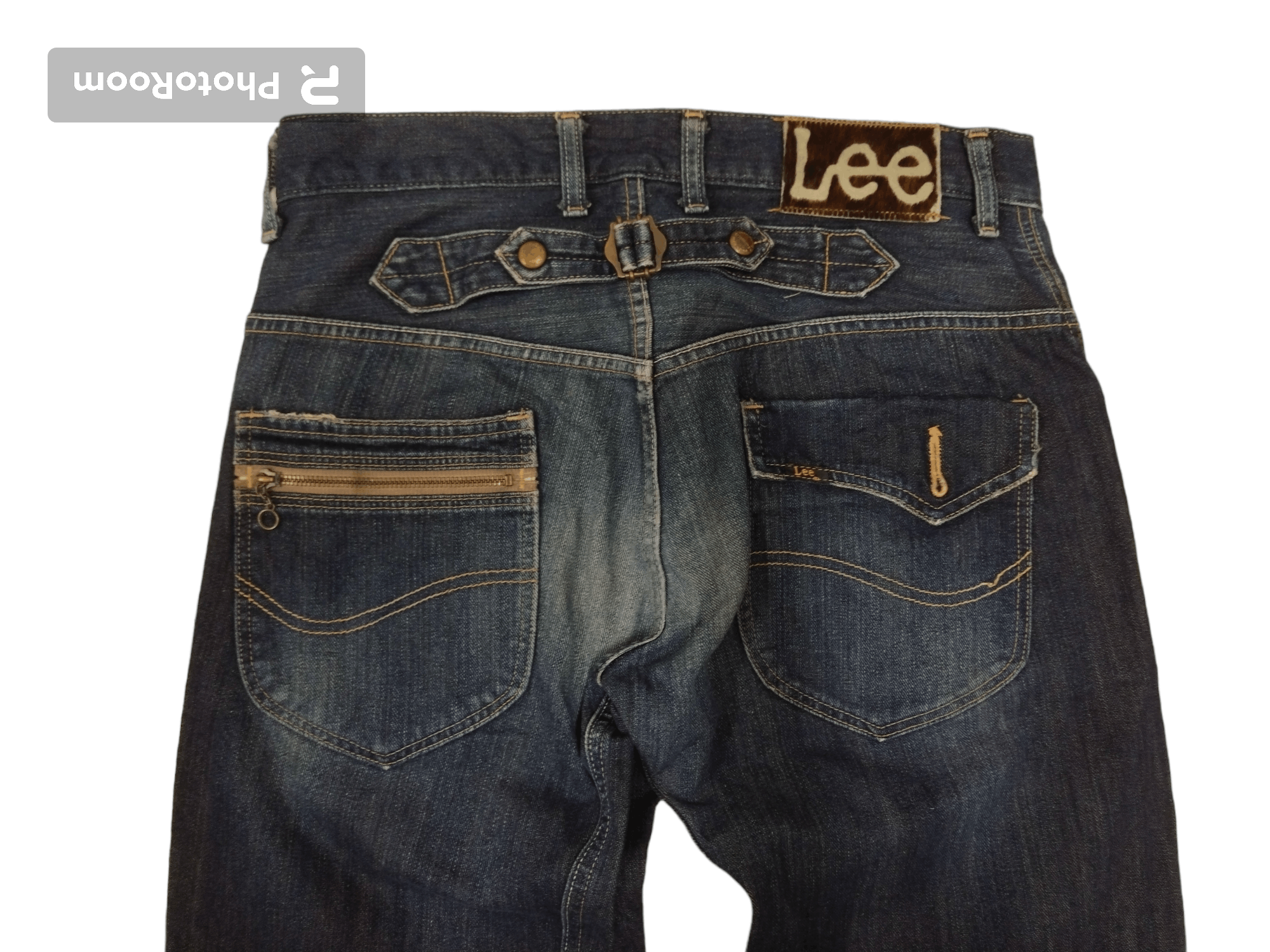 Japanese Brand × Jean × Lee Cool Awesome Lee Cowboy Distressed Design Engineered Jeans Size US 34 / EU 50 - 5 Thumbnail