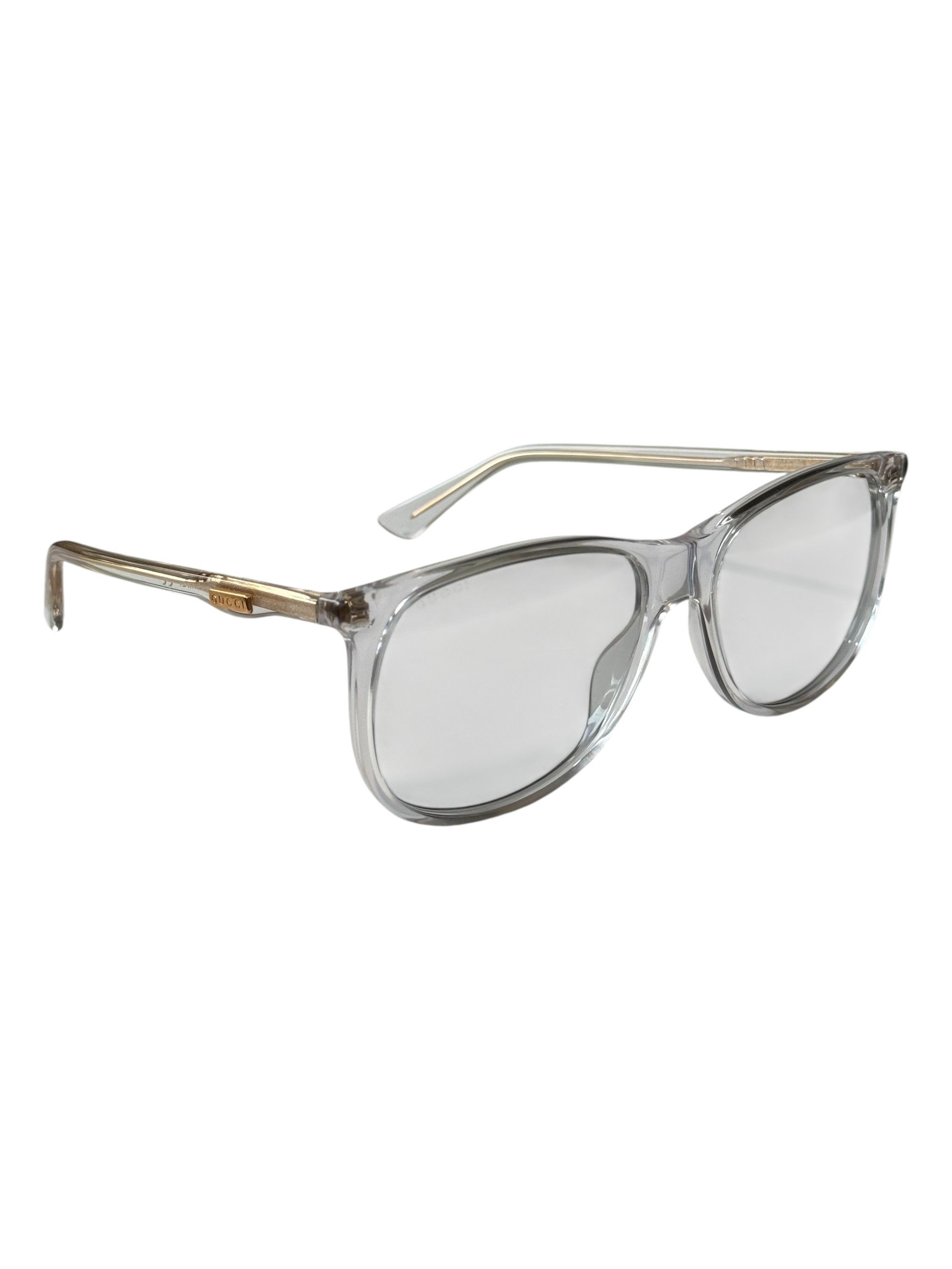 Gucci Gucci Square-Frame Recycled Acetate Sunglasses Clear Size ONE SIZE - 1 Thumbnail