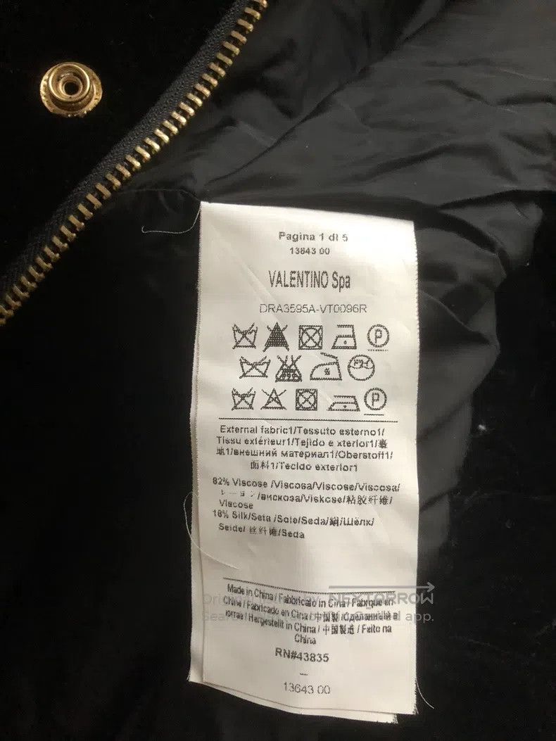 Valentino Valentino Velvet bow stand-up collar down jacket jacket Size M / US 6-8 / IT 42-44 - 5 Thumbnail