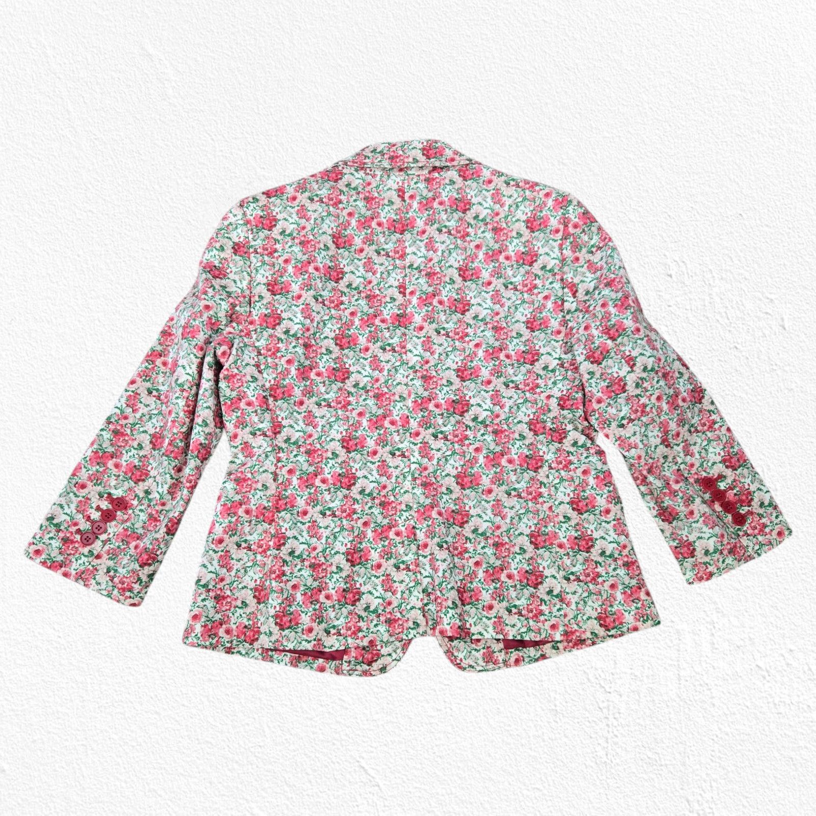 Other Pink Floral V Neck Blazer Jacket Size 6P Size M / US 6-8 / IT 42-44 - 9 Thumbnail