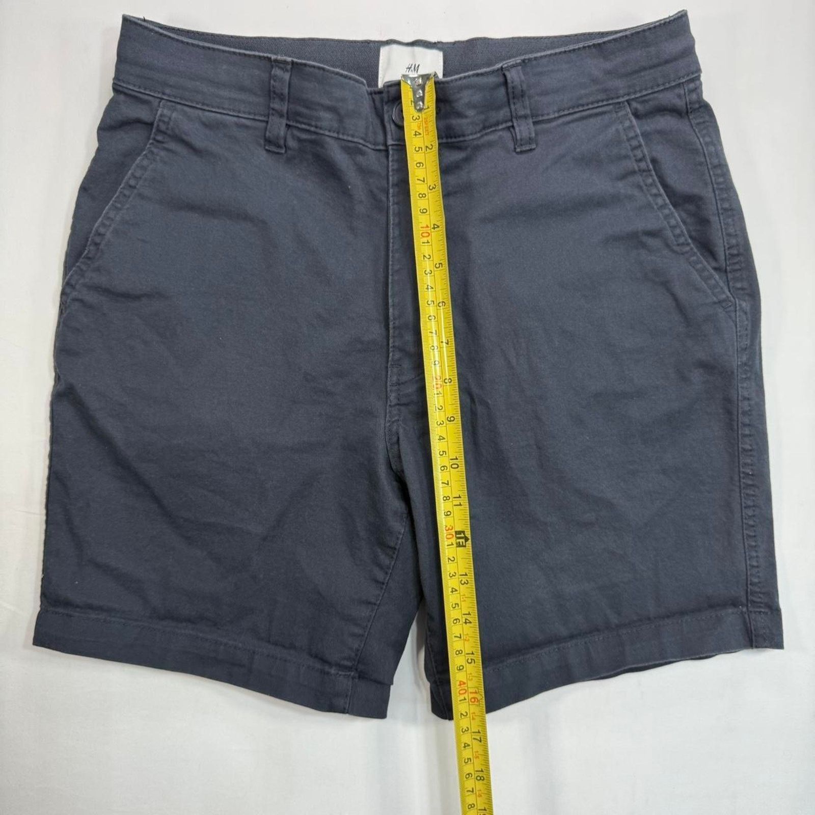 H&M Men’s Navy Blue / Black H&M Chino Shorts sz S Size US 30 / EU 46 - 4 Thumbnail