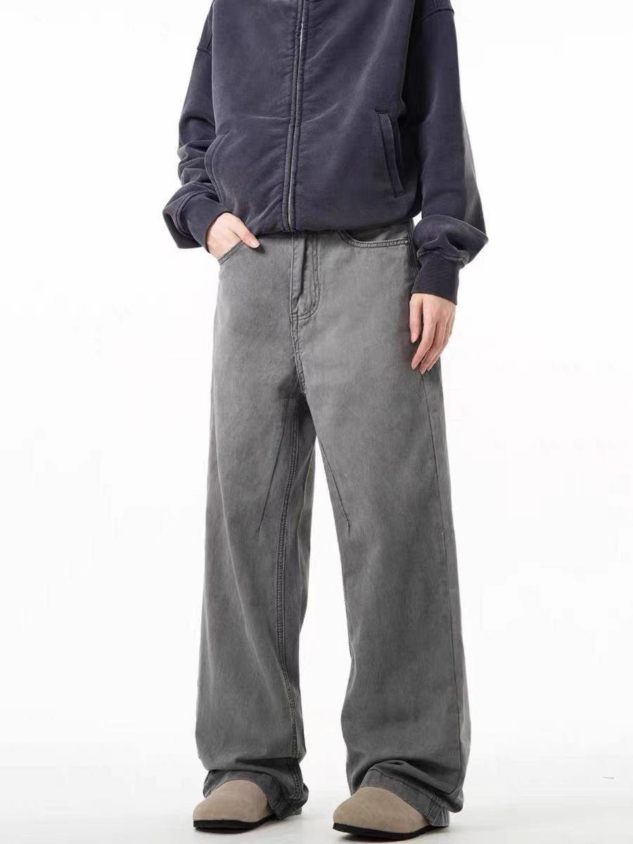 Retro street bootcut casual straight jeans