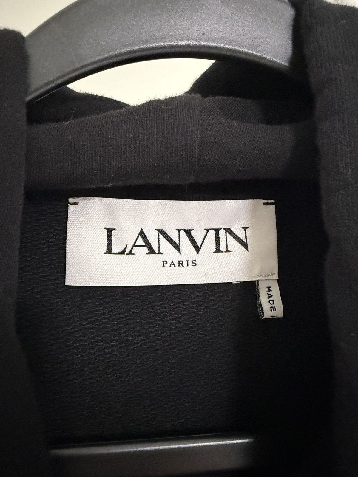 Lanvin Lanvin Paris Tonal Logo Hoodie Black Luxury Essential Size US S / EU 44-46 / 1 - 3 Thumbnail