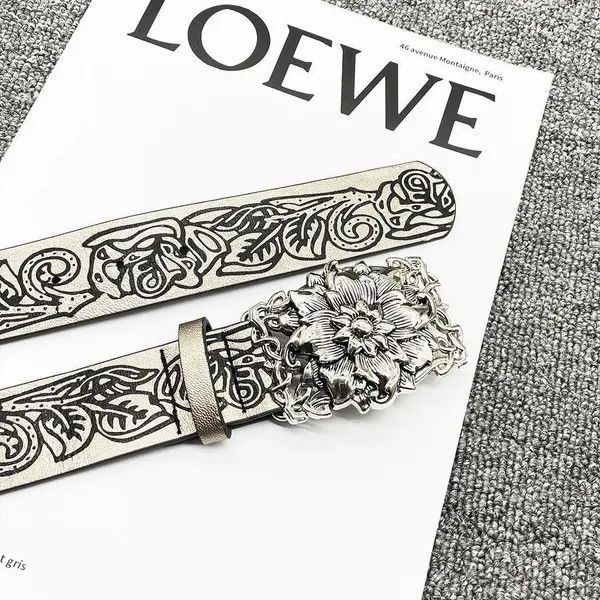 VIBE Rose Pu Leather Belt Belt Size ONE SIZE - 5 Thumbnail