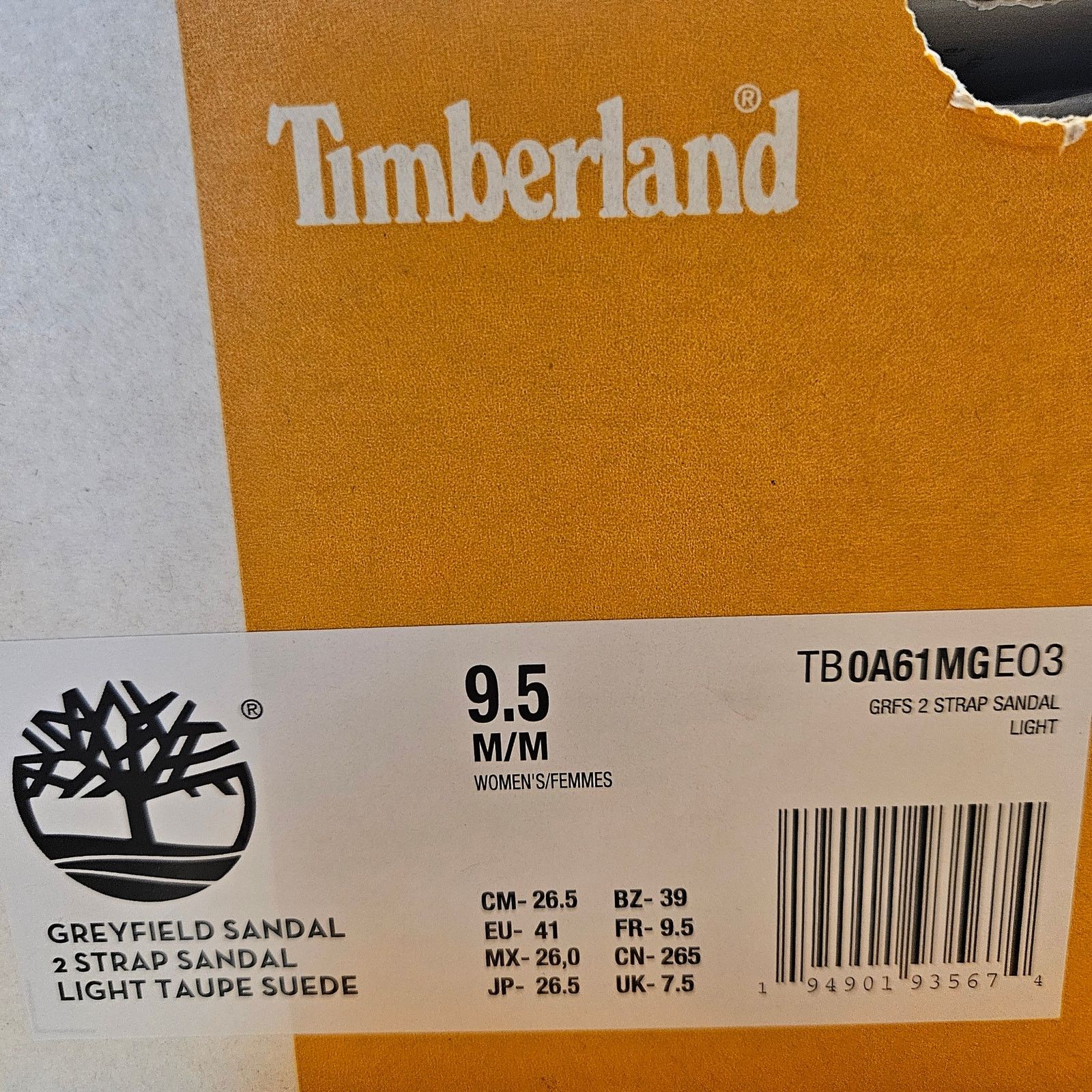Timberland TIMBERLAND WOMEN'S 9.5 GREYFIELD 2 STRAP SANDAL LIGHT TAUPE Size US 9.5 / IT 39.5 - 8 Thumbnail