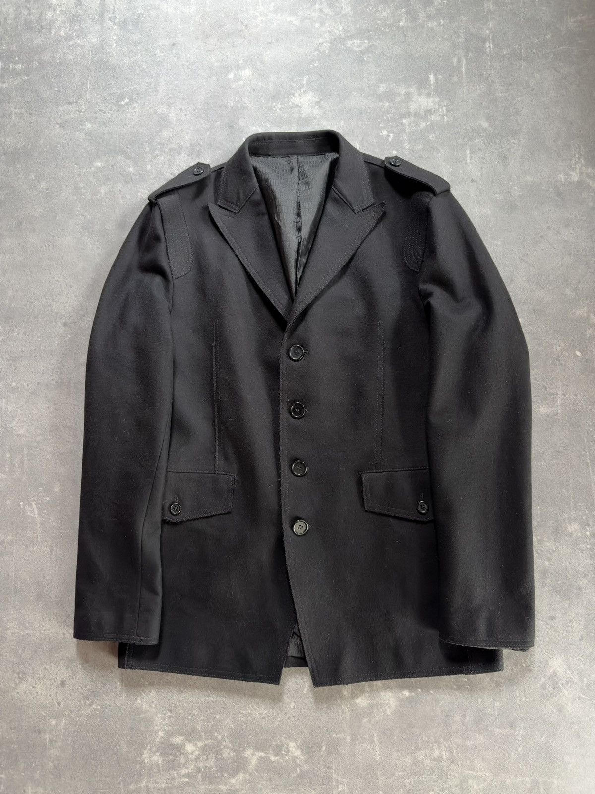 Dirk Bikkembergs 00s Dirk Bikkembergs Military Raw Edges Rare Blazer Jacket Size US L / EU 52-54 / 3 - 3 Thumbnail